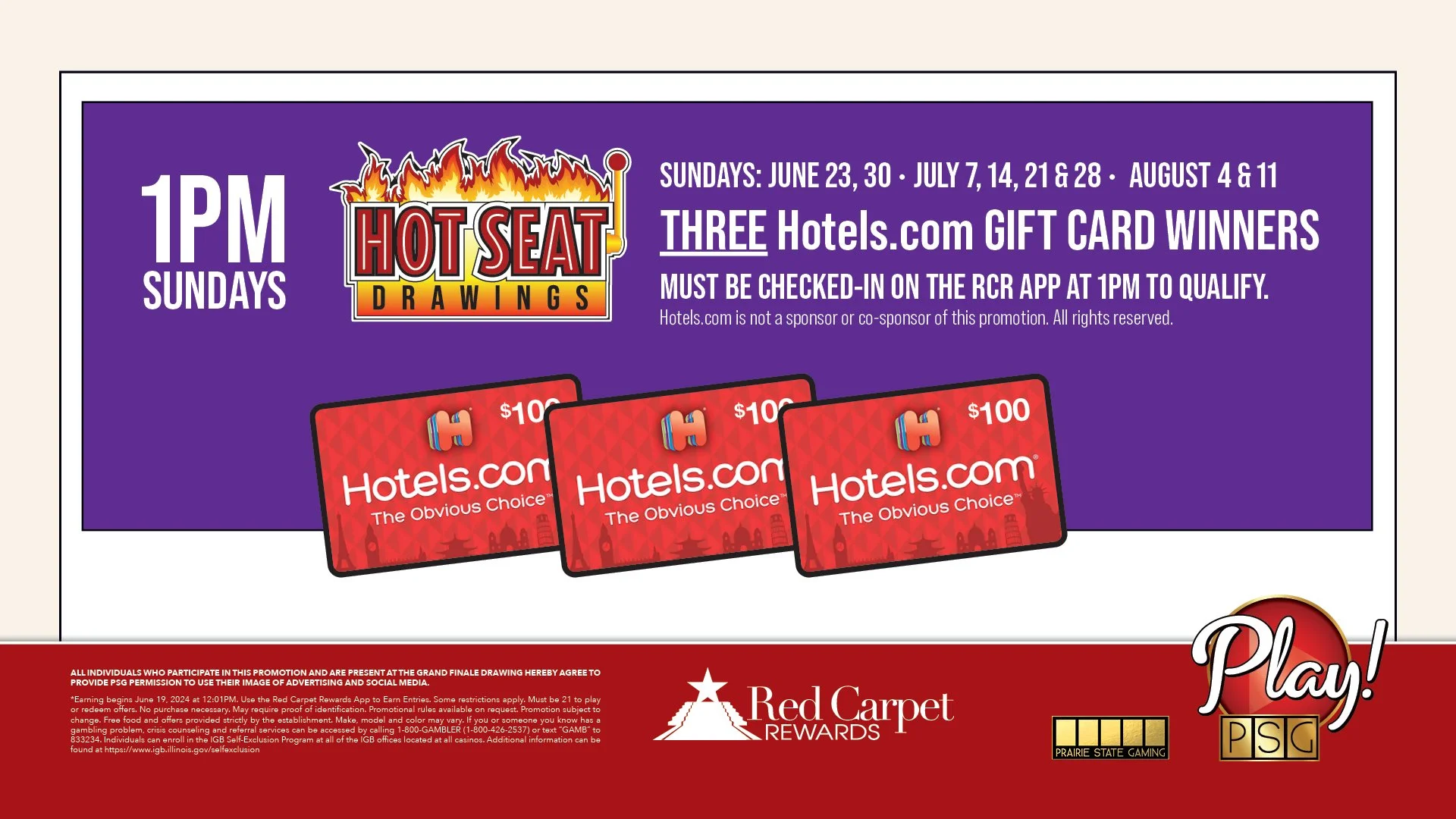 Best in Town Promotions with Prairie State Gaming — Red Carpet Rewards