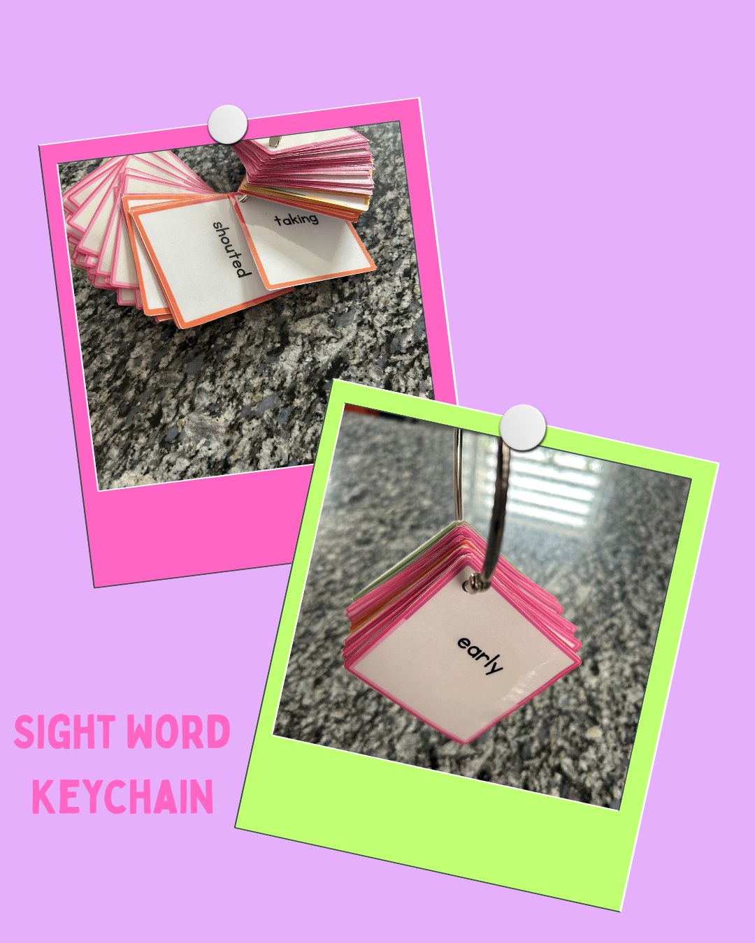 Sight Word Keychain