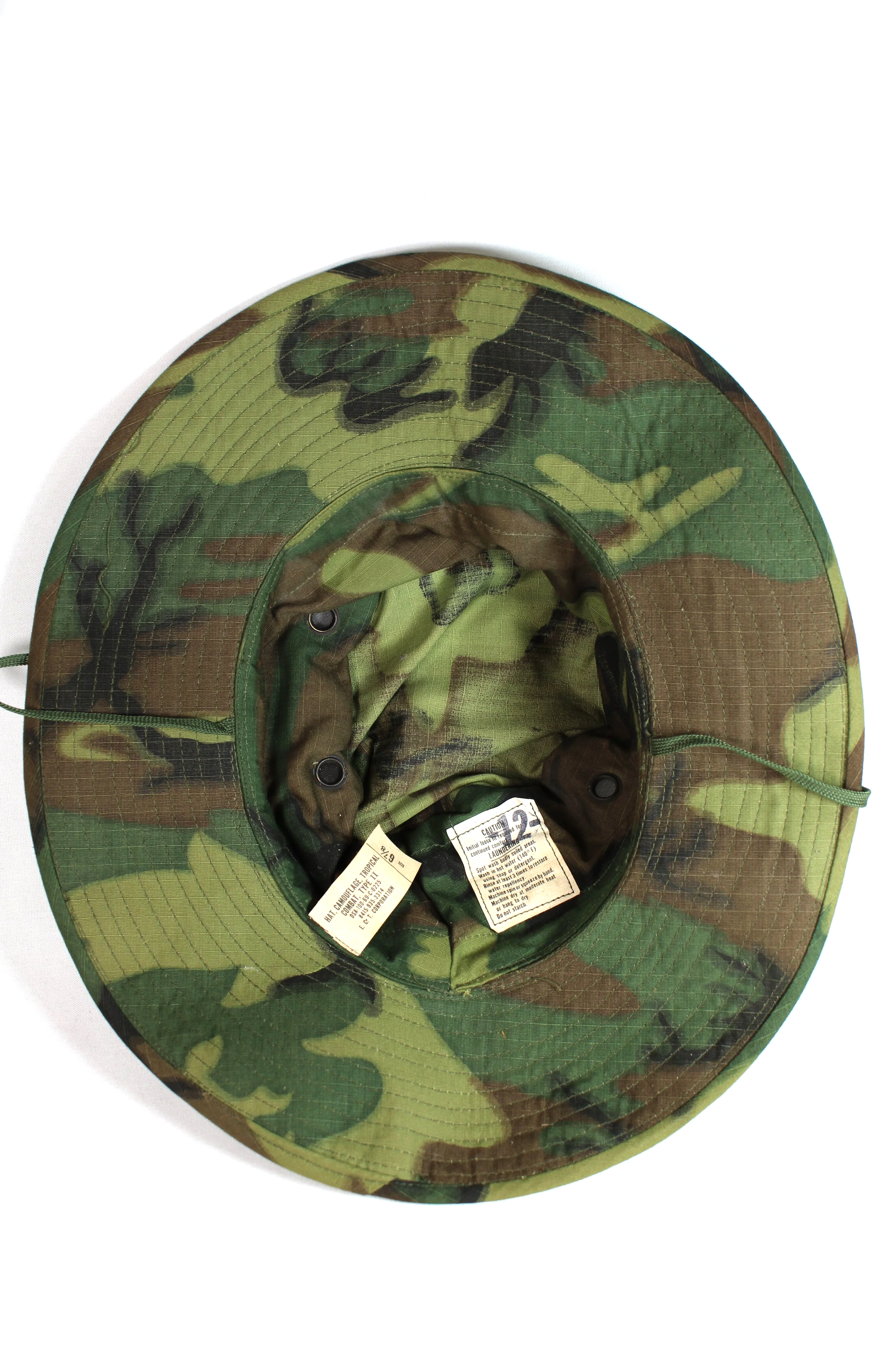 ERDL Camouflage Boonie Hat 1968 Vietnam War Size 6 7/8