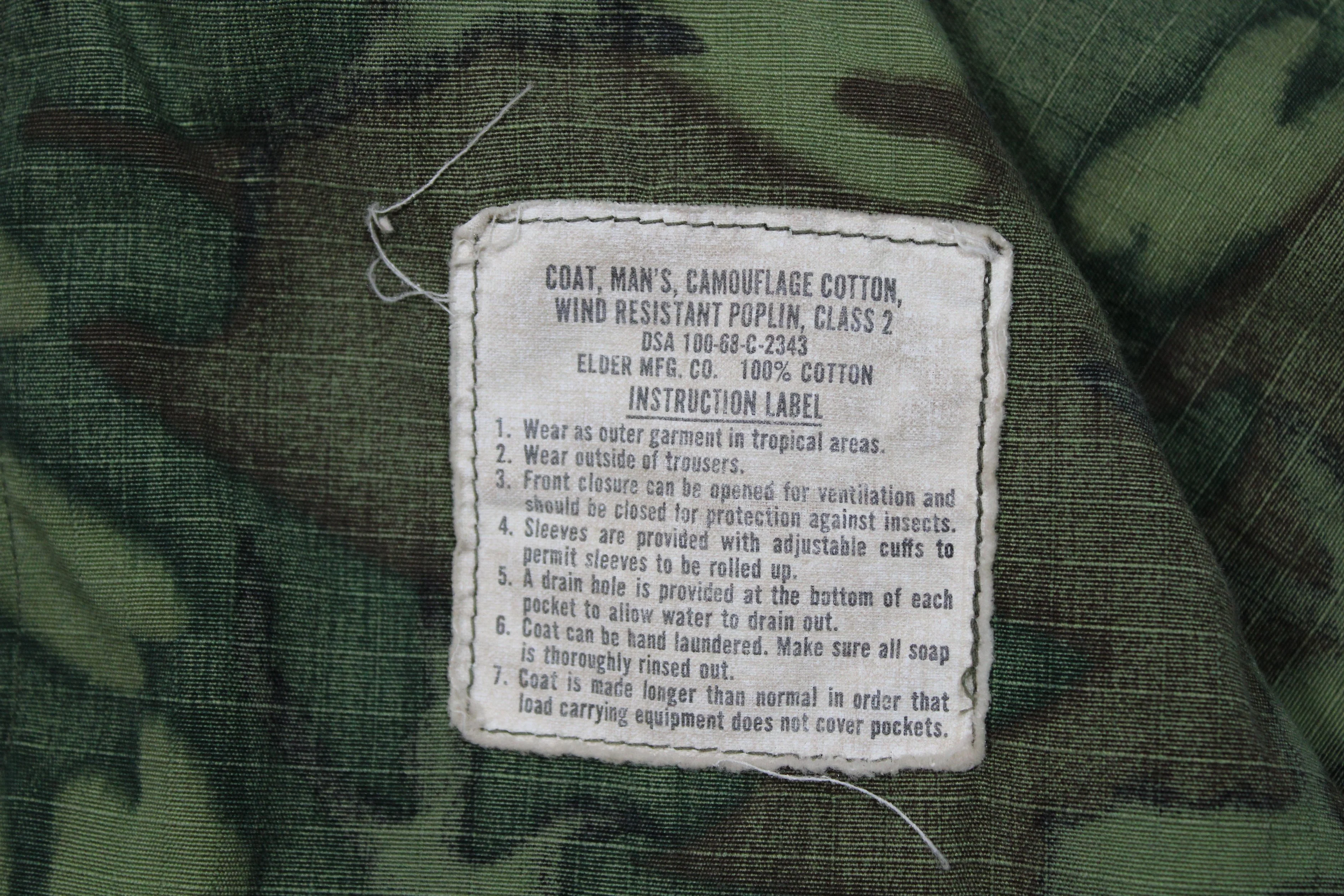ERDL Camouflage RipStop Jungle Jacket Vietnam War Medium Regular 1968