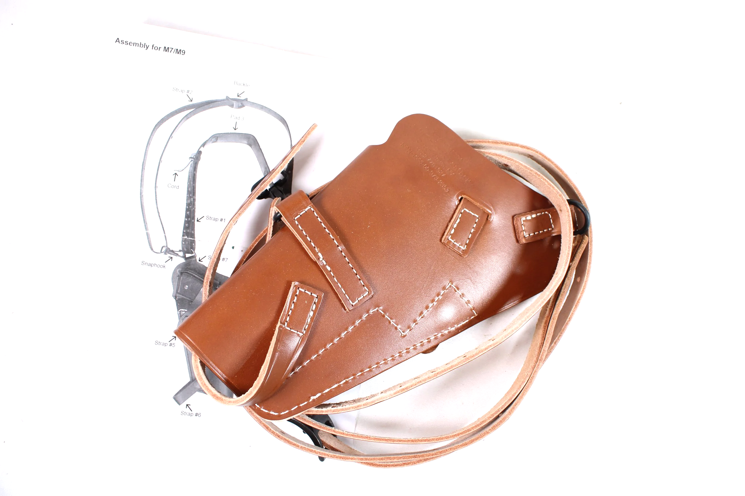 US M7 WWII Leather Shoulder Holster for 1911 Pistol (New)