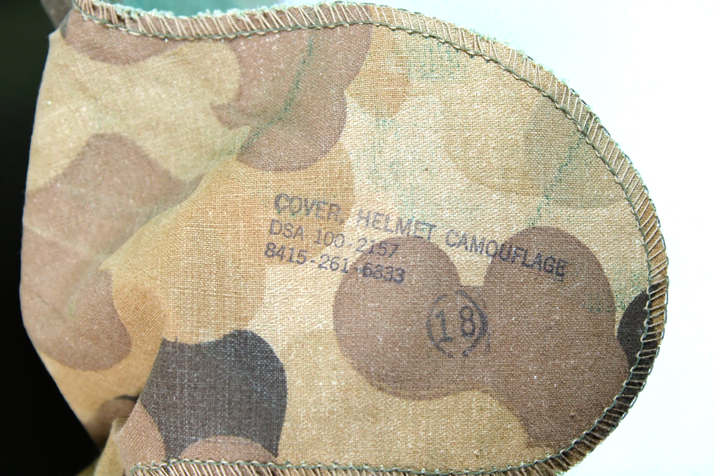 Early Vietnam War M1 Helmet set W/Deep early Mitchel Cover and Korean War Era Liner W/Decals