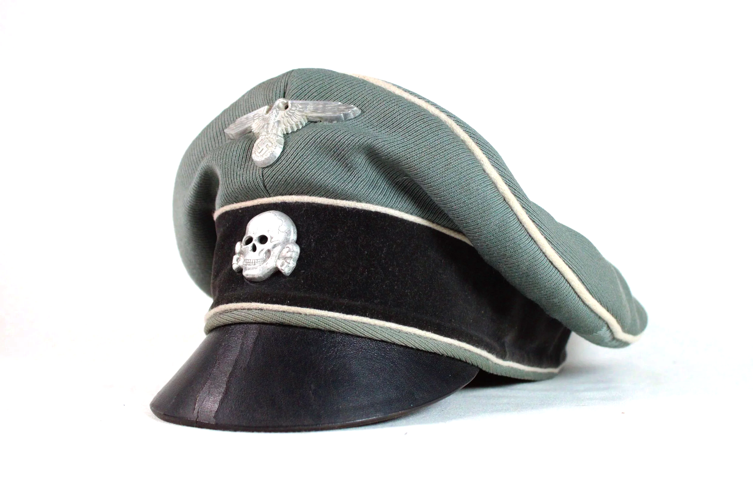 Waffen SS Old Janke Officer Crusher Visor Size 58