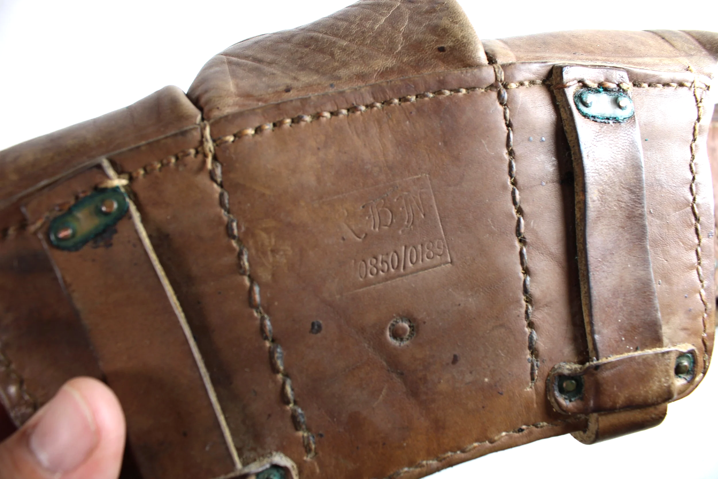 WW2 German Made RBN Marked Turkish 8MM Mauser Ammo Pouch Set (Named)