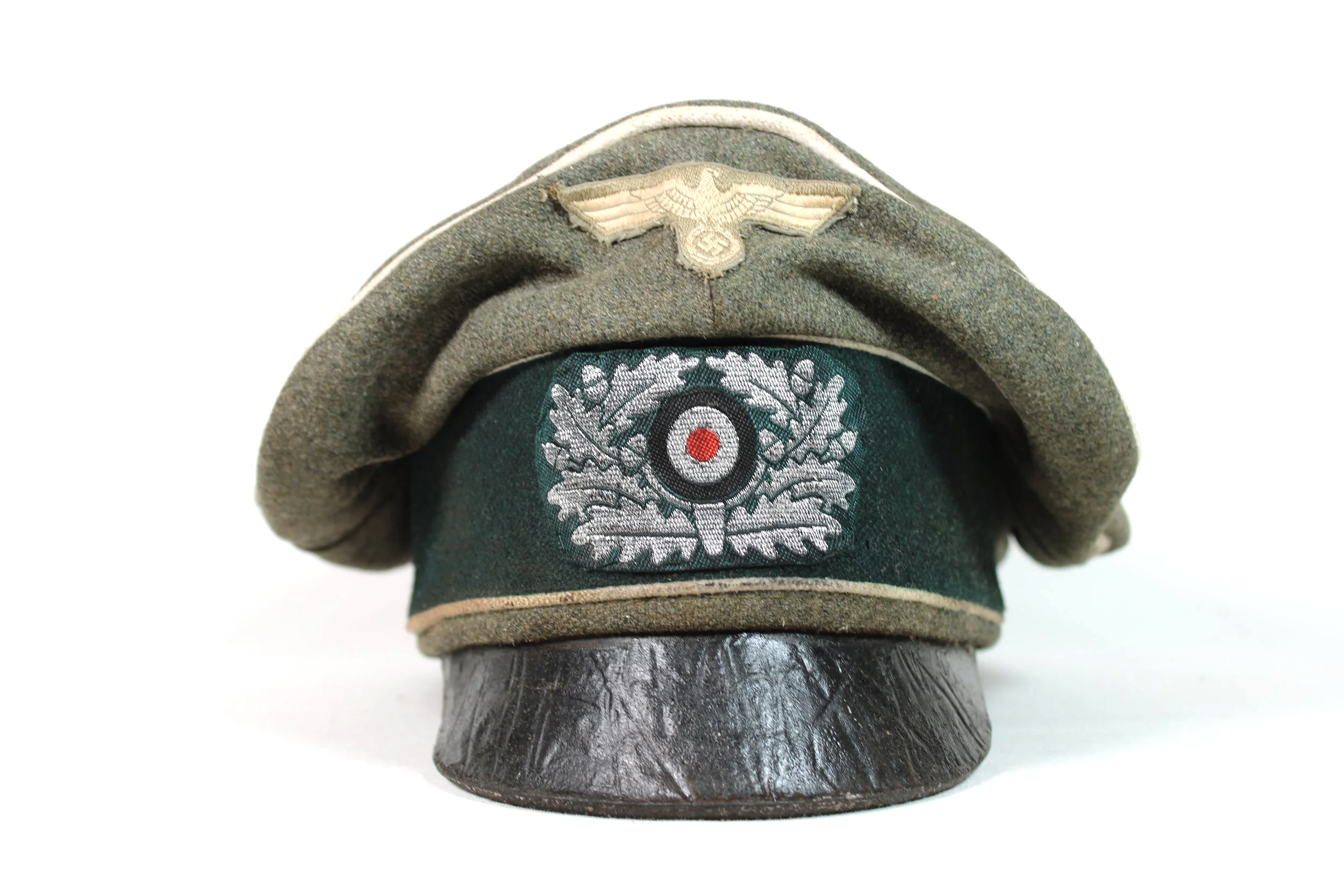Old Michael Janke High Quality Heer Infantry Crusher Visor Cap WW2 German Reproduction