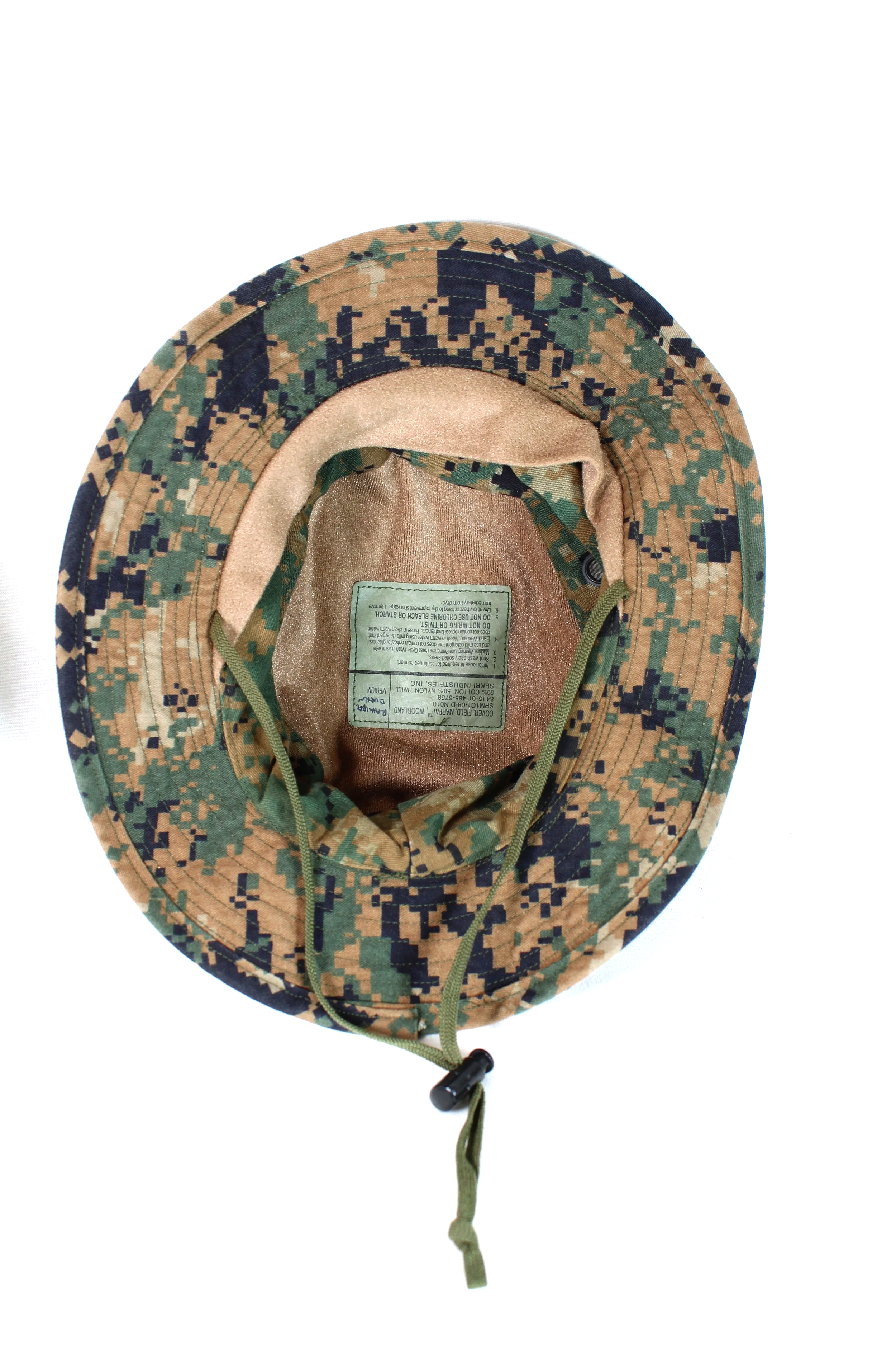 USMC woodland MARPAT Boonie Hat SUN COVER Size Medium