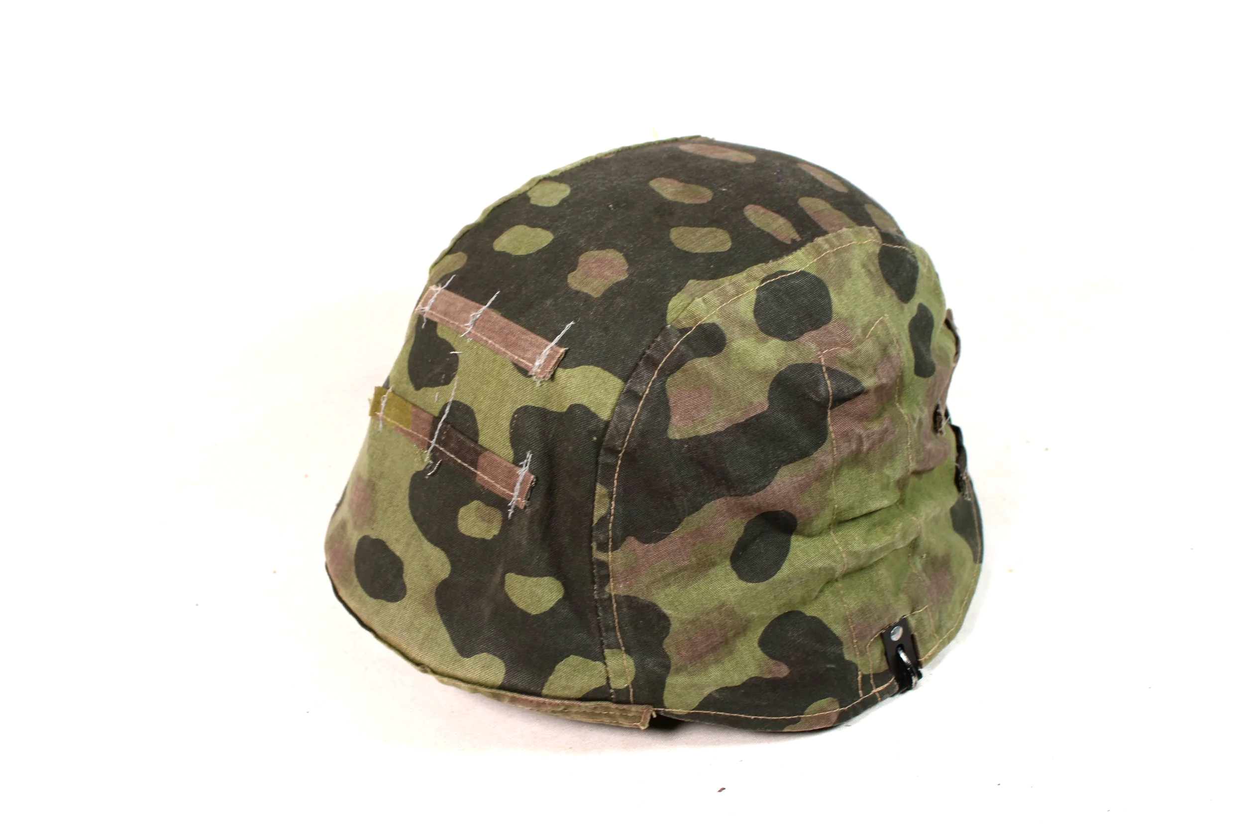 Reproduction Waffen SS WW2 German Overprint 3/4 Camo Helmet Cover W/Mixed Loops