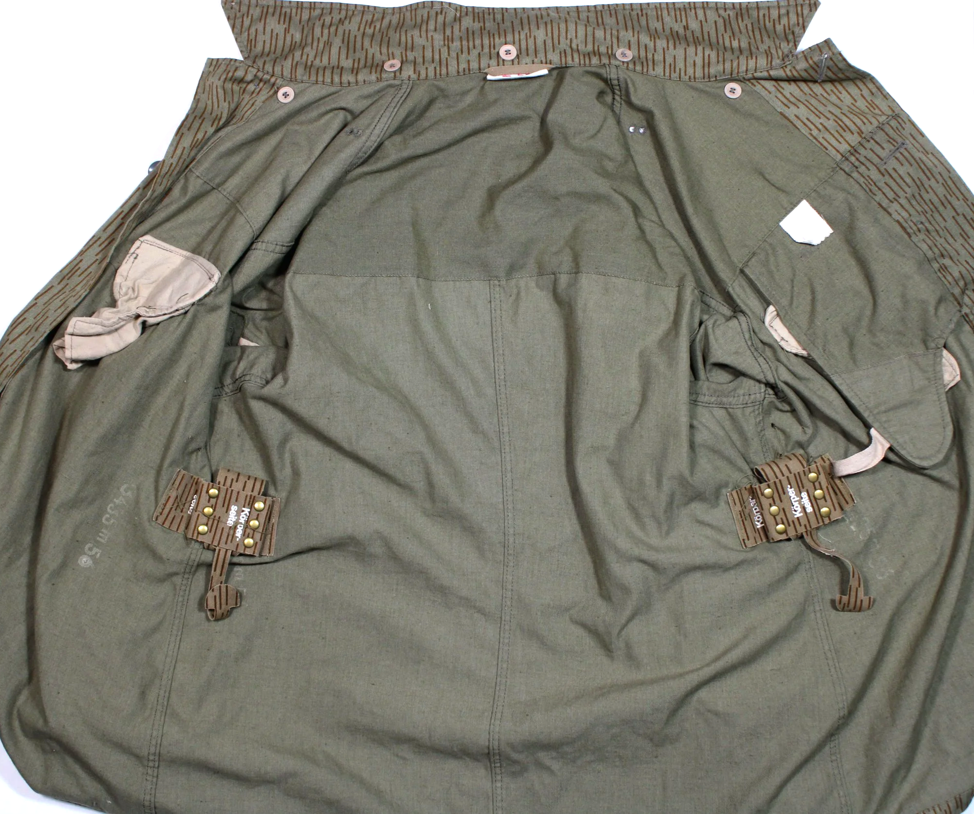 East German Strichtarn Dosimeter Holders and Pistol Pocket Camo Summer Jacket Uniform DDR NVA