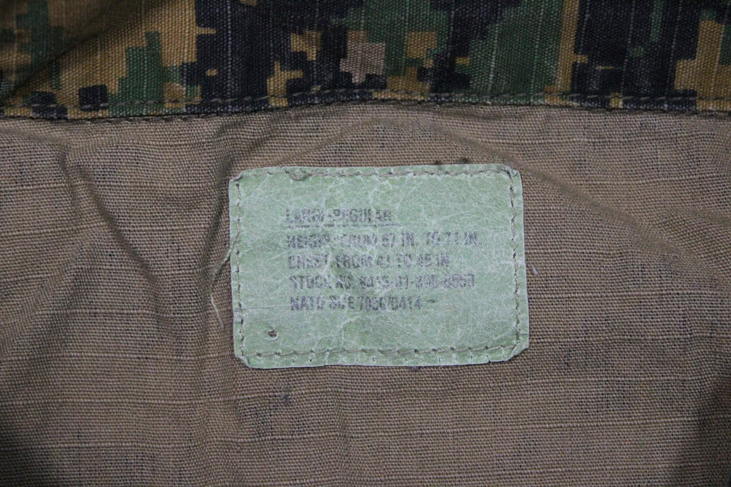 Digital Woodland Camouflage MARPAT Large Regular Jacket