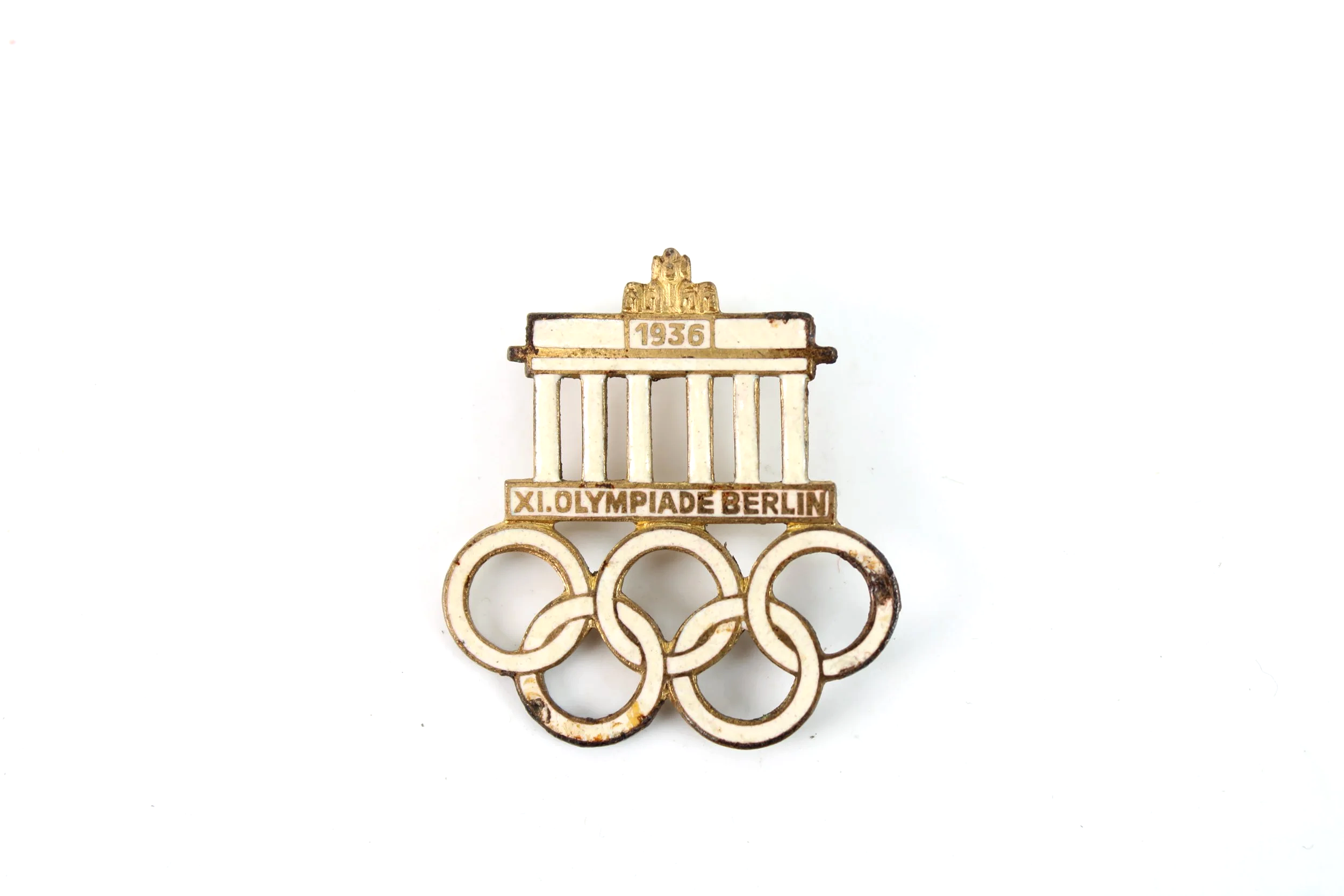 Original Third Reich Official 1936 Berlin Olympics Visitor's Pin Badge
