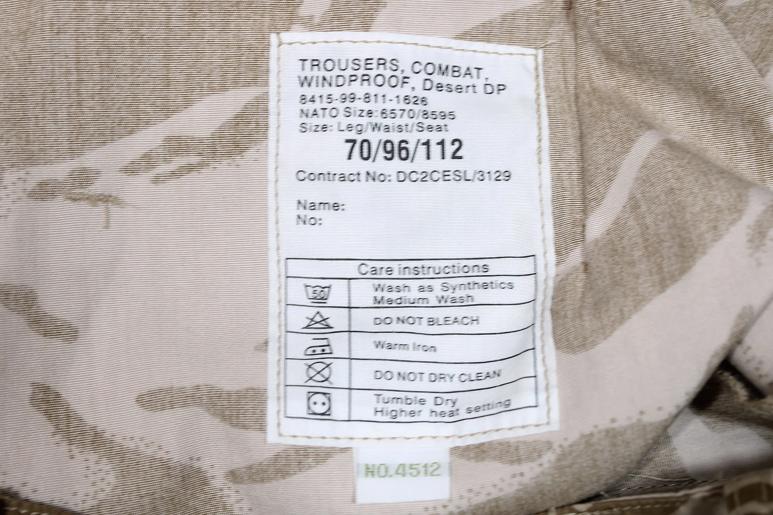 British Desert DPM Shorts NOS Large