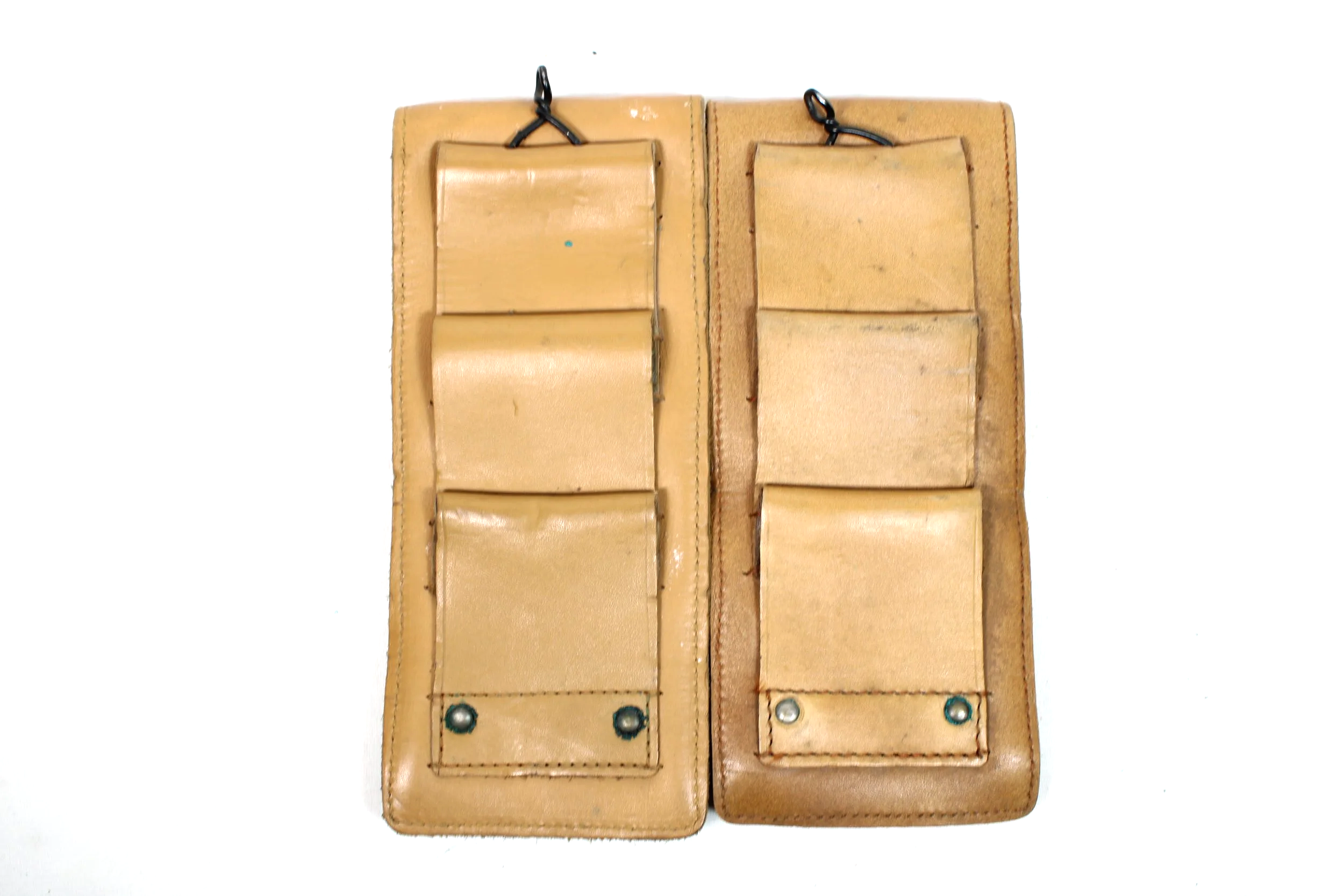 French MAT-49 submachine gun leather magazine pouches