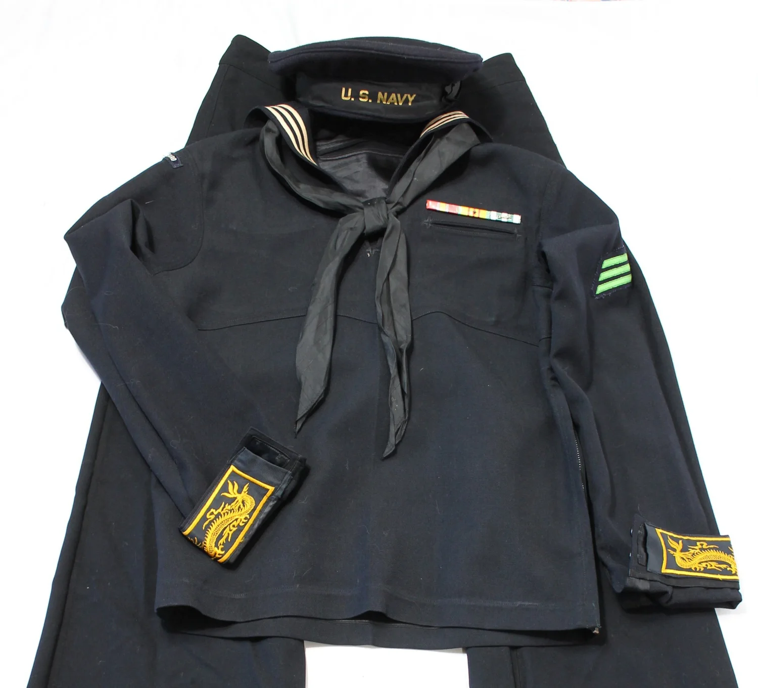 Vietnam War Cracker Jack Navy Uniform Set With Liberty Cuffs and Custom  Stitching-High Quality Militaria