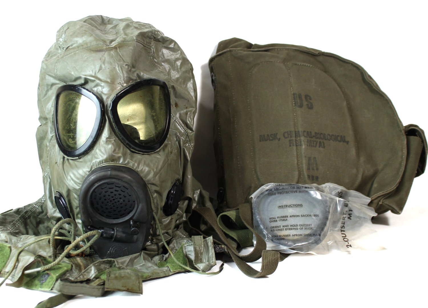 Vietnam War - Desert M17 Gas Mask Set War Store 14-High Quality Militaria
