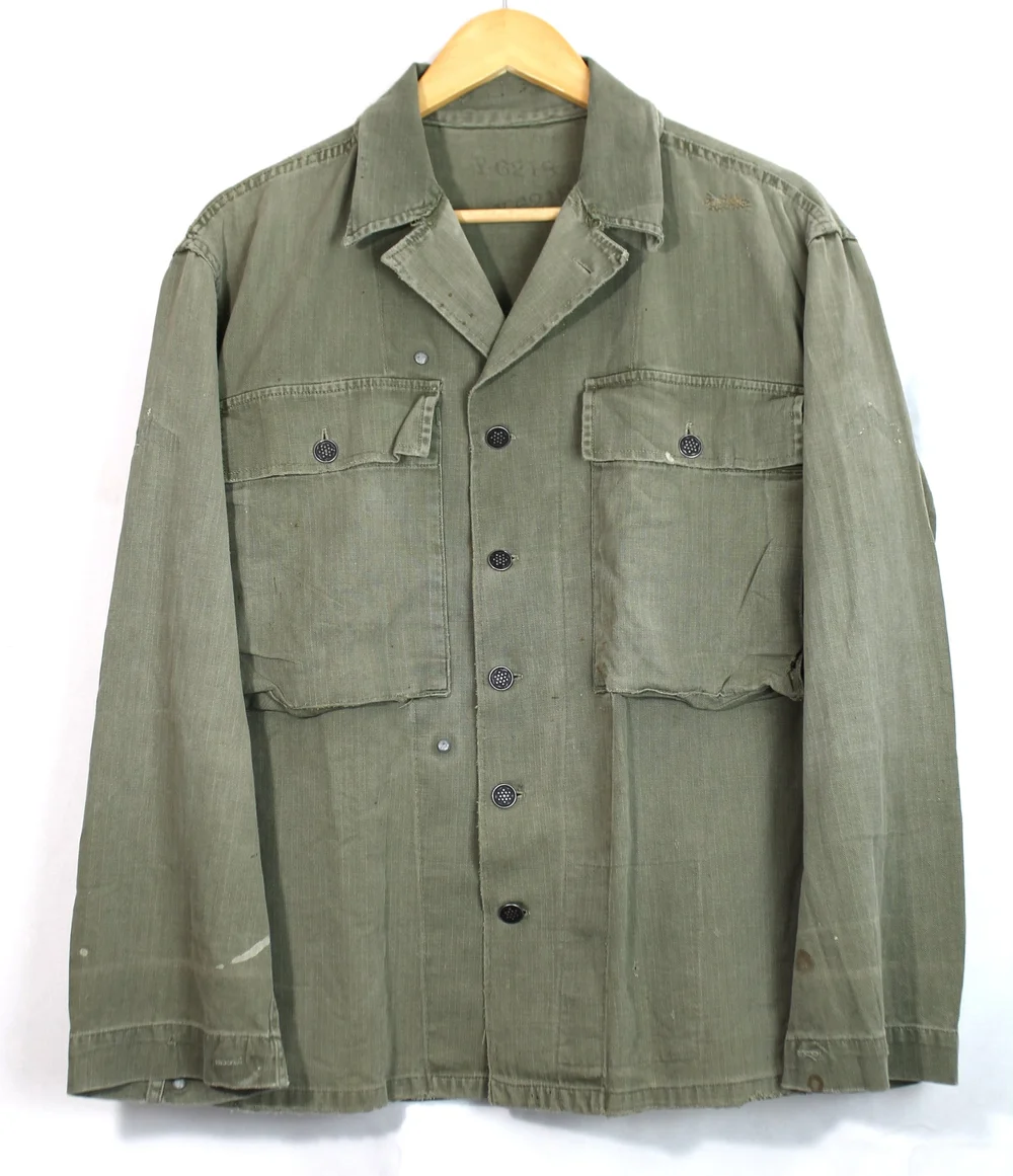 WW2 US Army issue M43 13 star HBT Herringbone Jacket-High Quality 