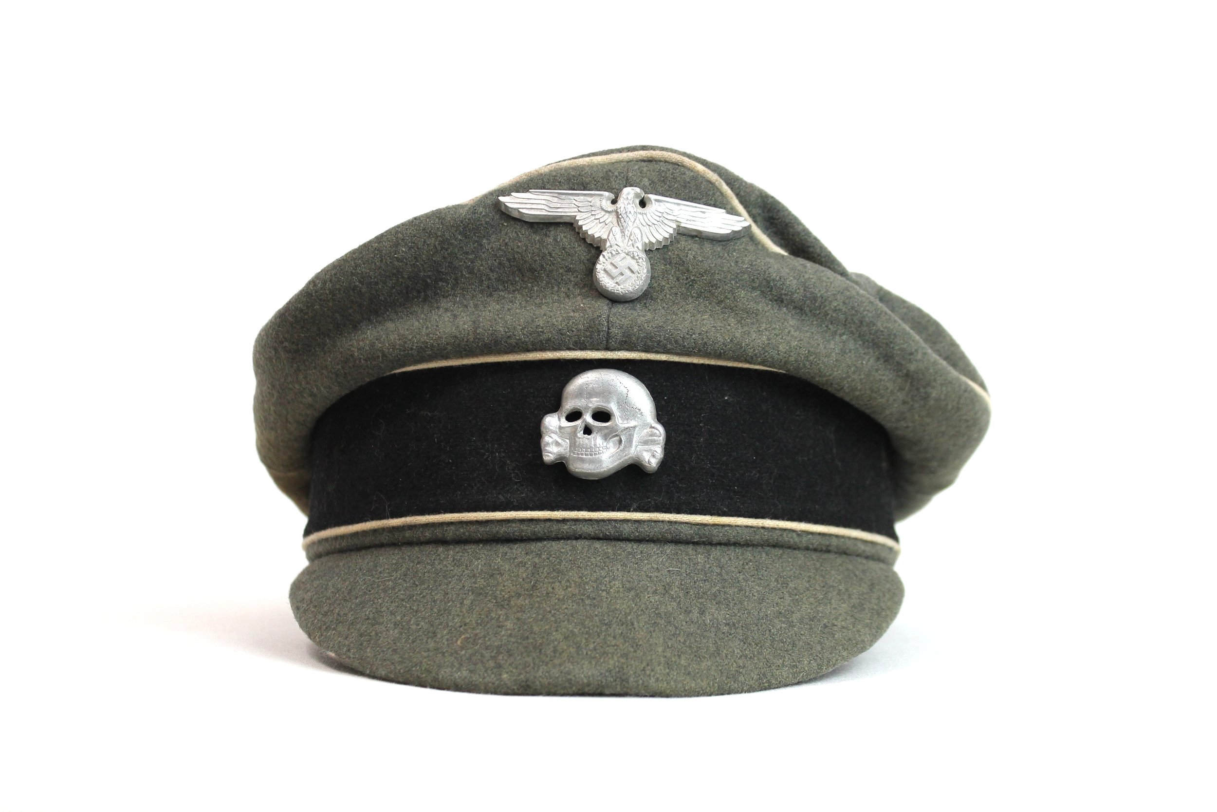 Old Michael Janke Reproduction WW2 German Waffen SS Wool Brim Crusher (Schirmmütze) Visor