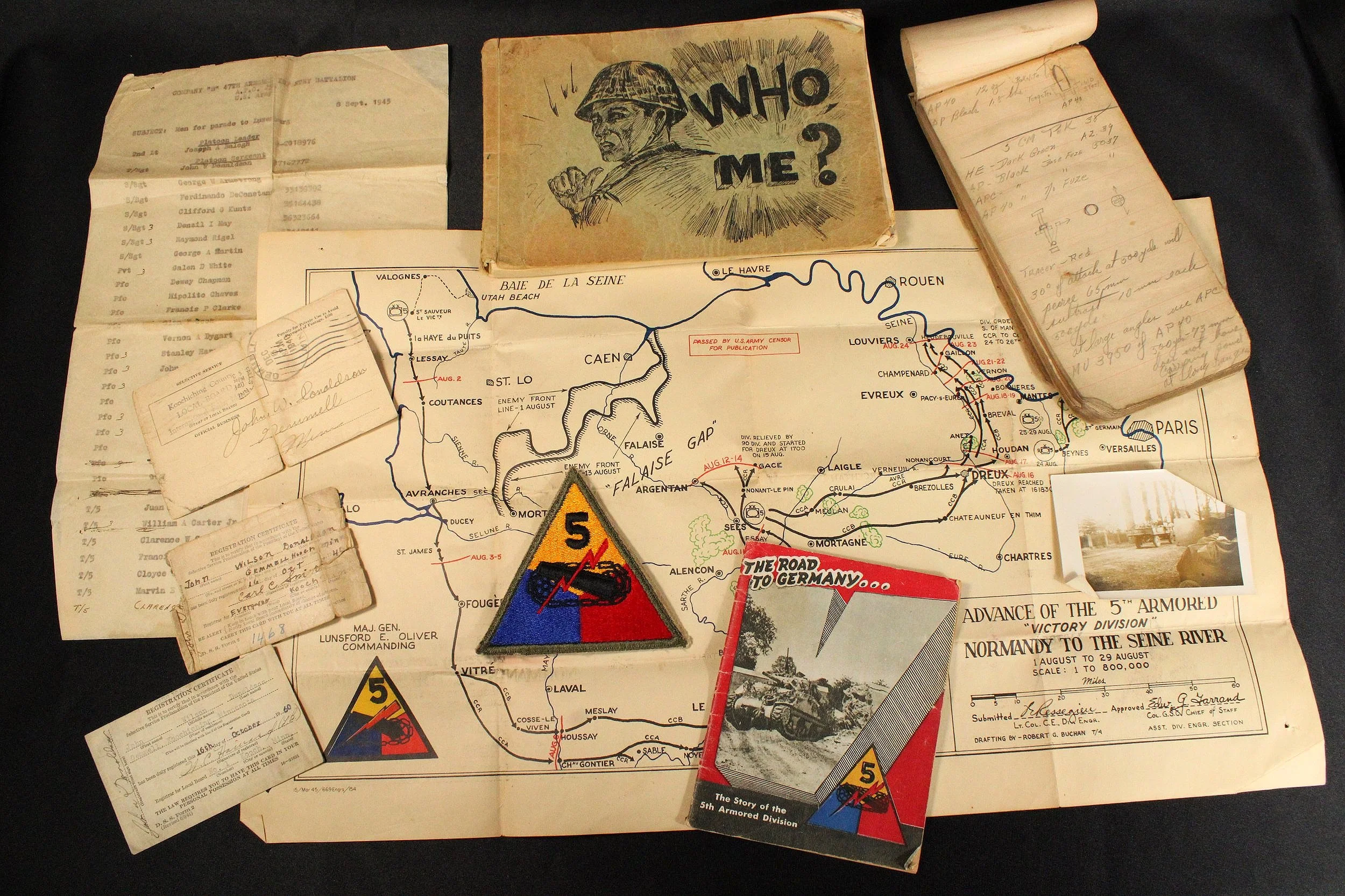 Original WW2 US 5th Armored Division Vet Grouping