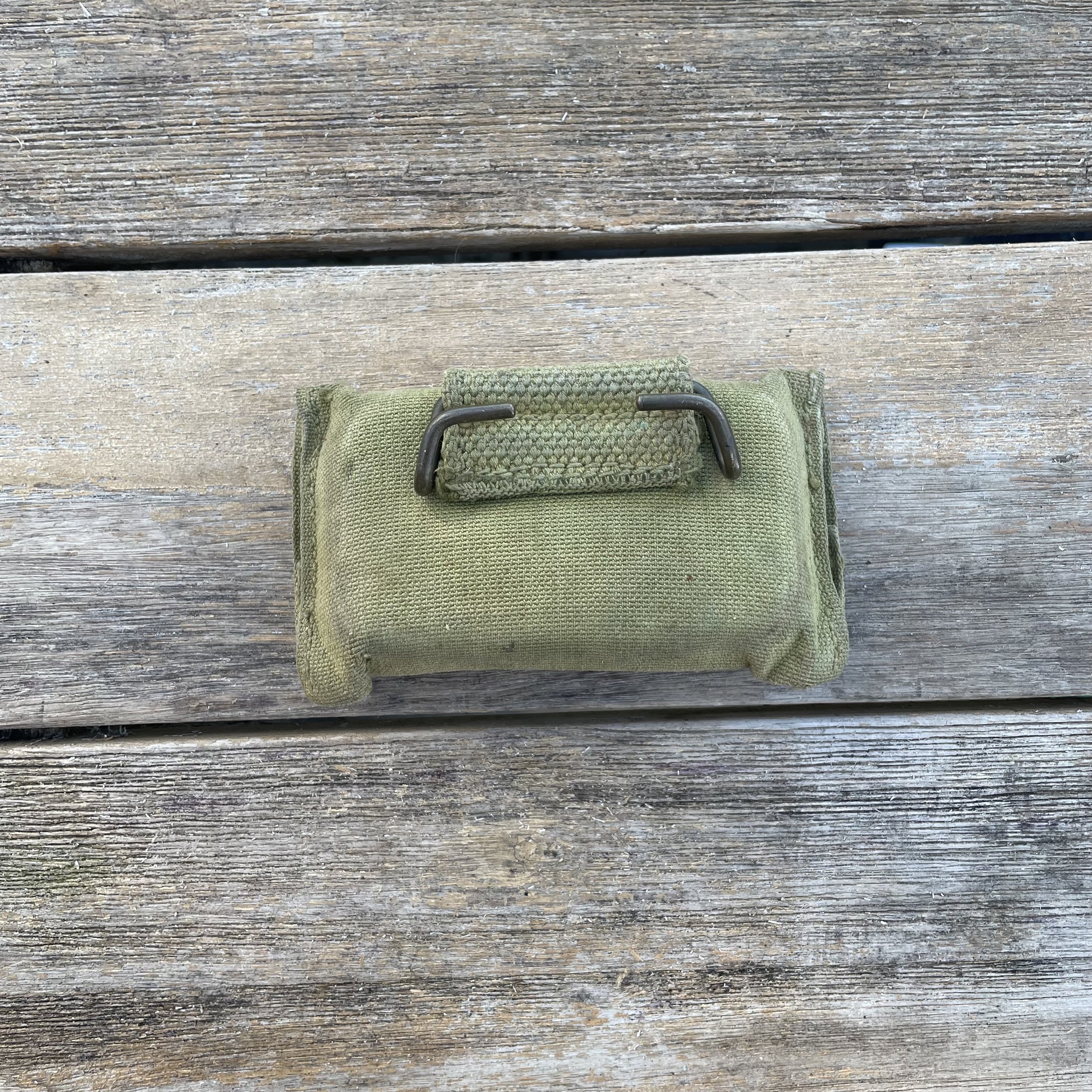 Original WW1 U.S. First Aid Pouch 1918 w/ Sealed Carlisle Bandage Tin