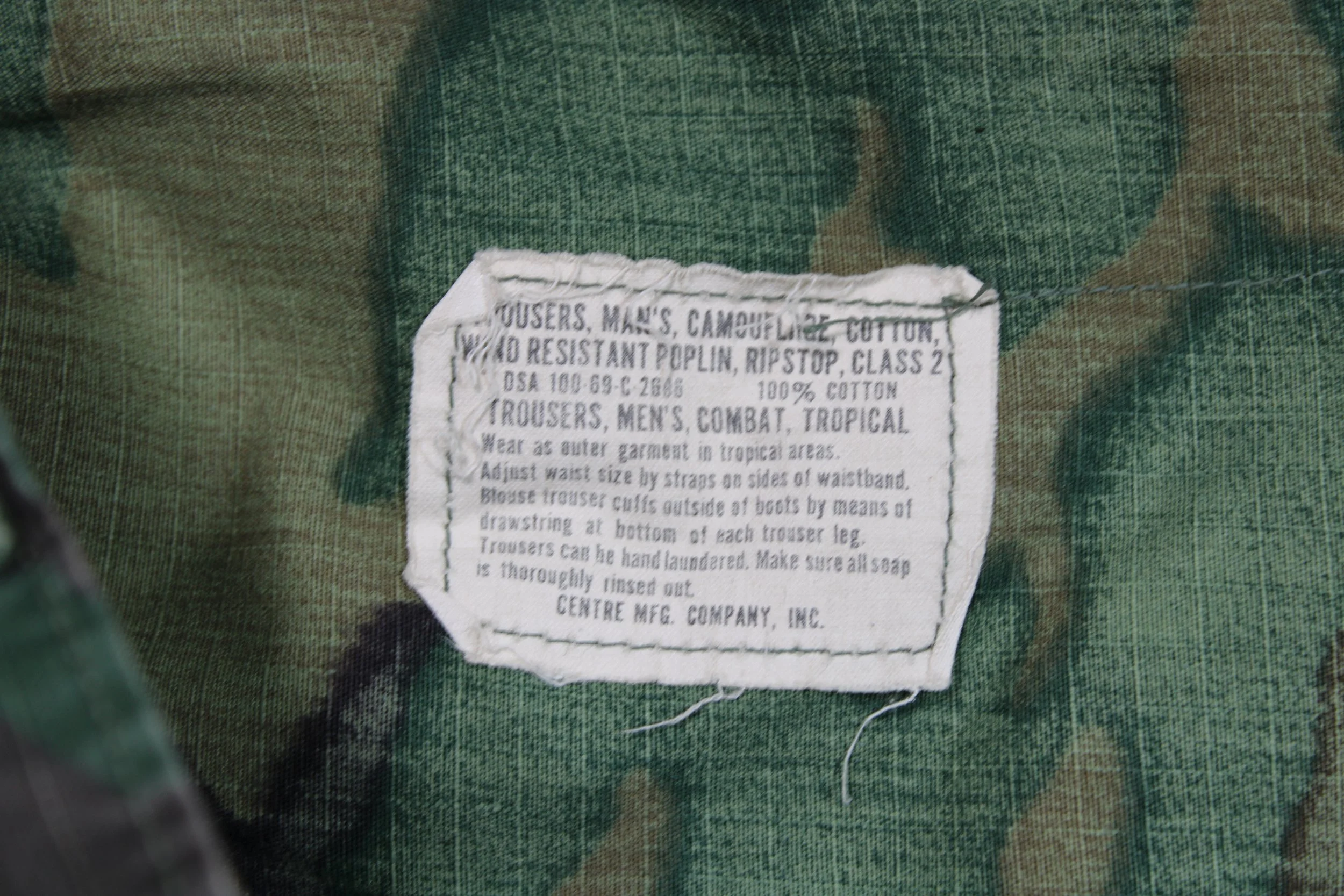 Ripstop ERDL 1968 Jungle Fatigue Vietnam war Pants Large Long Modified Movie Prop