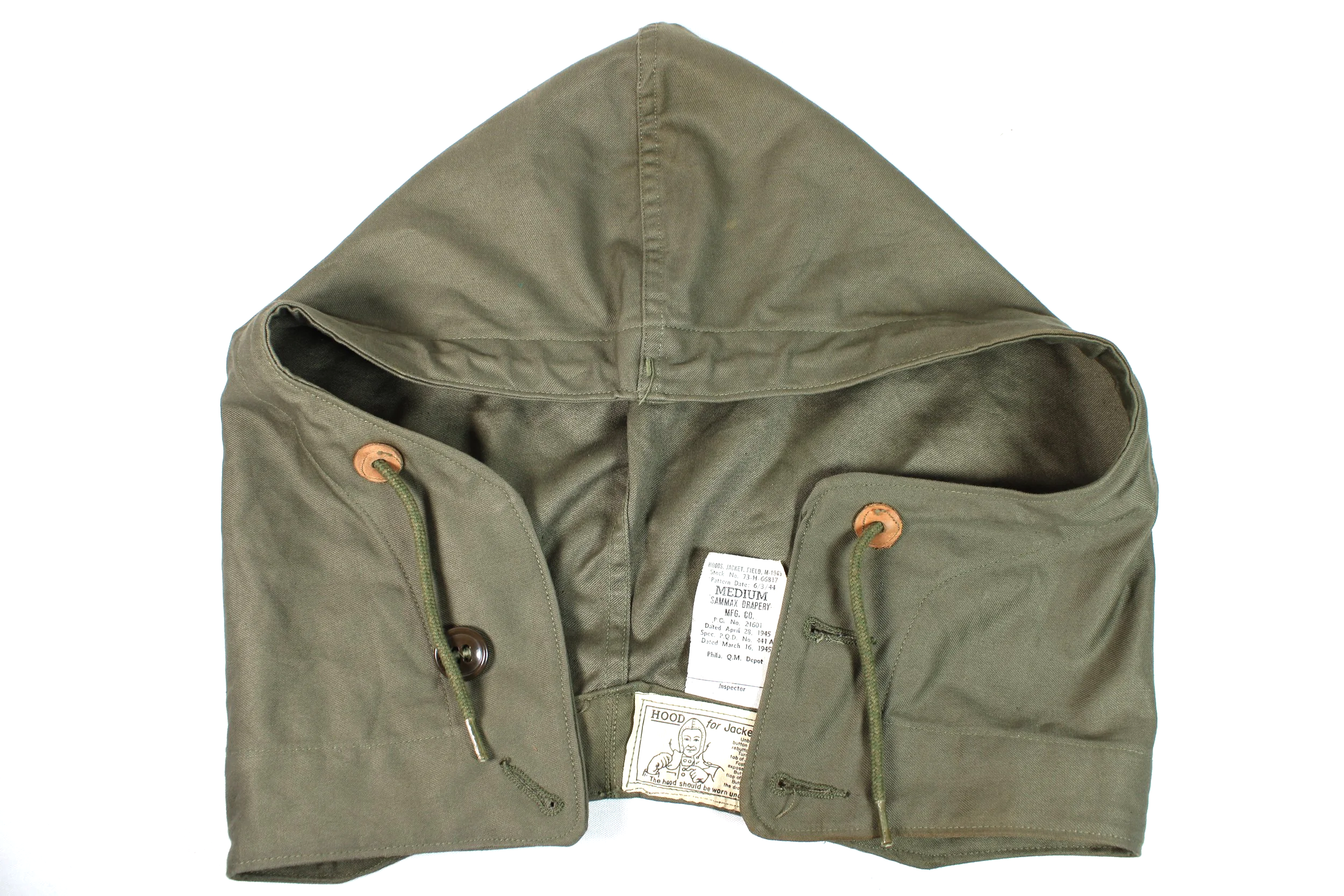 WW2 M43 M-1943 Mint Field Jacket Hood Medium