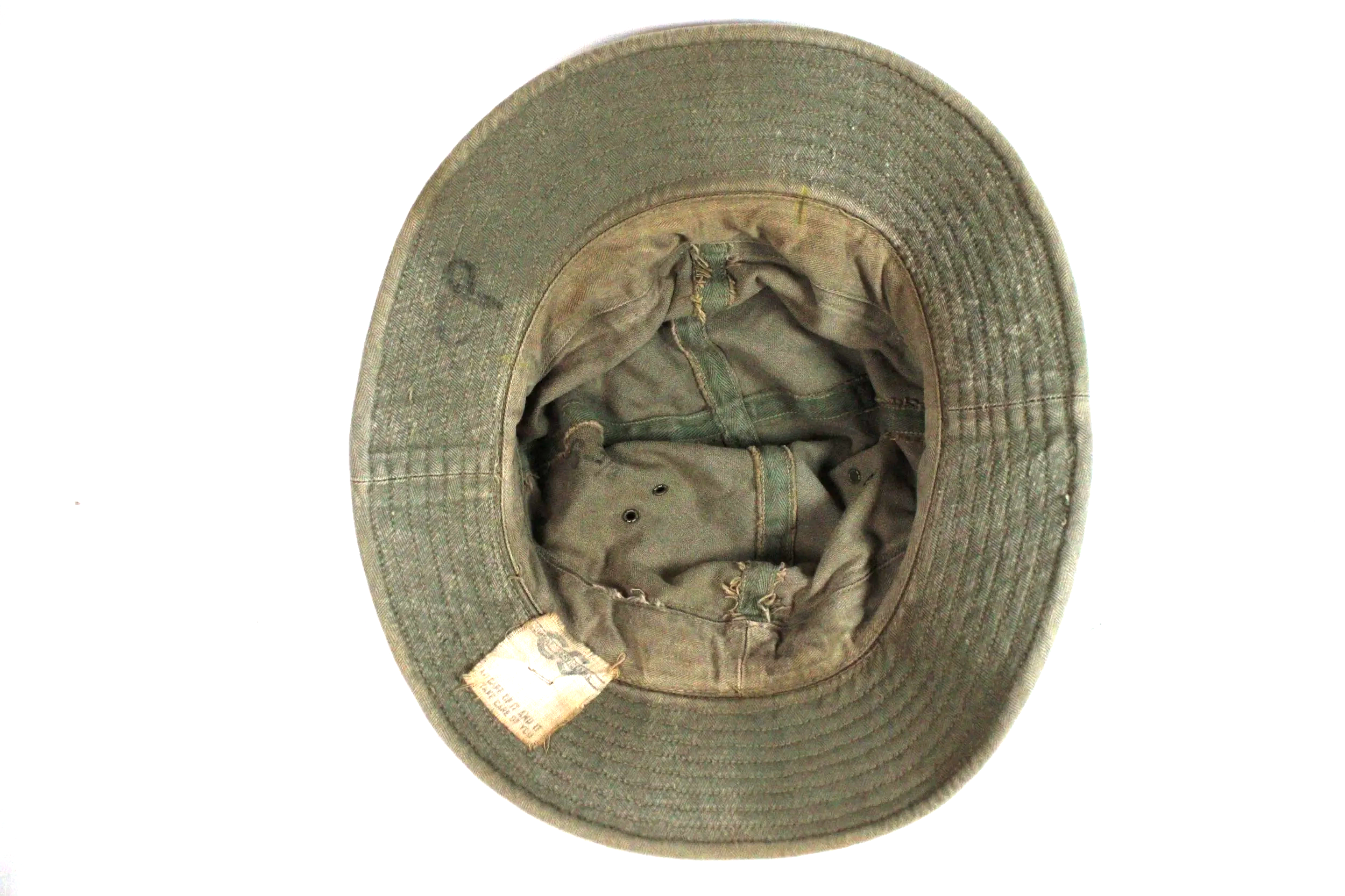 Original US WWII HBT Daisy Mae Cap Size 6 7/8