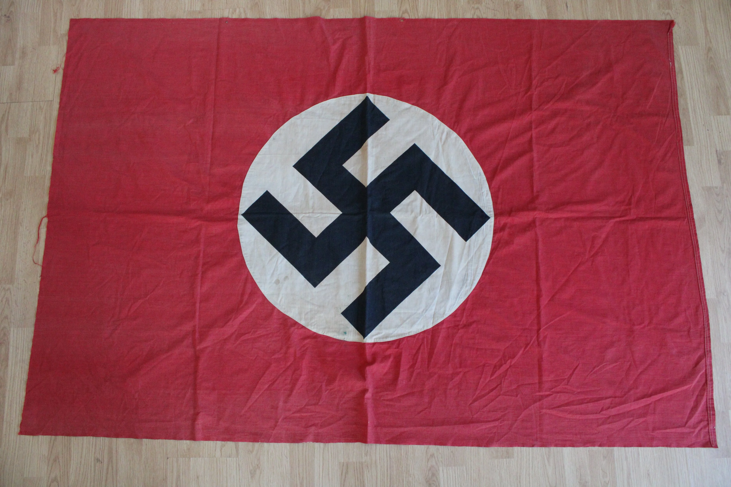 Third Reich WW2 German Original Large "Cut Down" NSDAP Swastika Flag