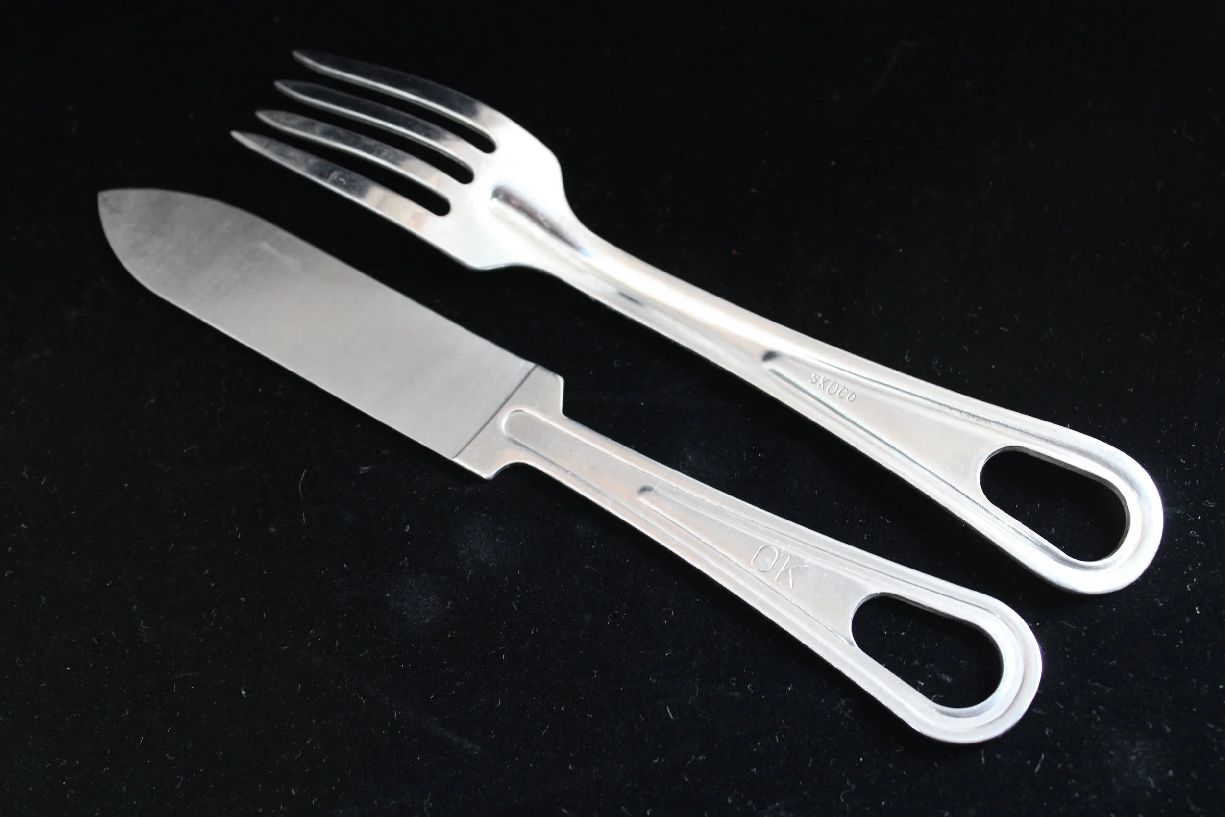 Vietnam War 1962 PATTERN FIELD MESS KIT MEAT CAN FORK & KNIFE UTENSIL