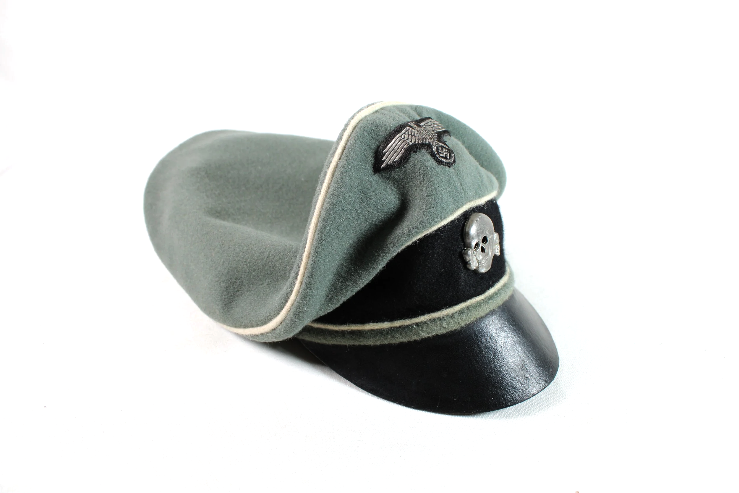 Waffen SS Old Janke Officer Reproduction Crusher Visor Size 59