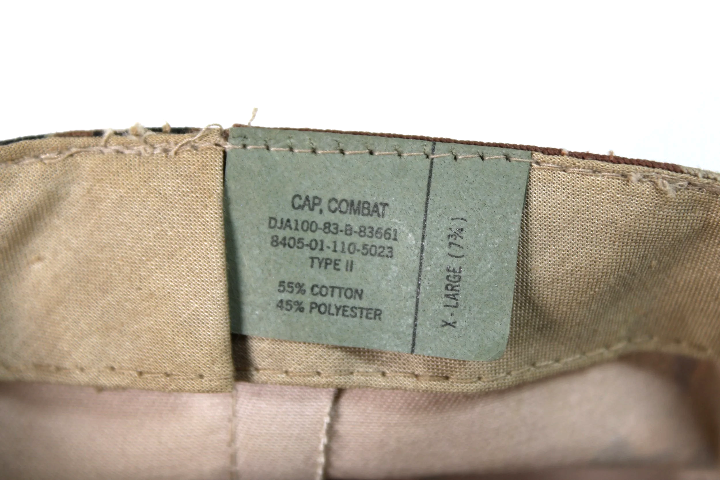 US Military Issue Cap Desert Storm Chocolate Chip Camouflage Hat Size 7 3/4