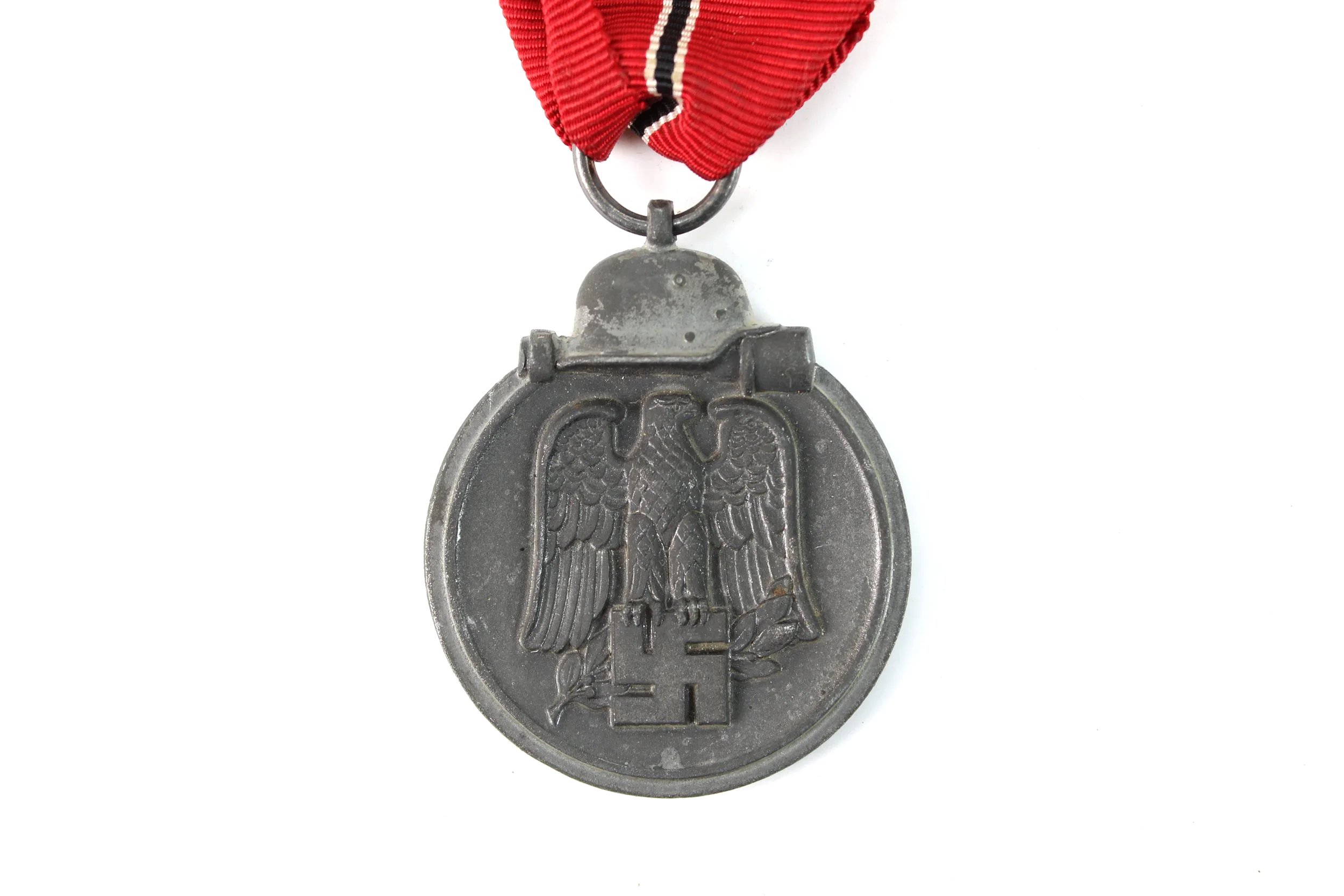 Original WW2 German Eastern Front Medal / Ost Medal (Ostmedaille) Marked (3) Wilhelm Deumer