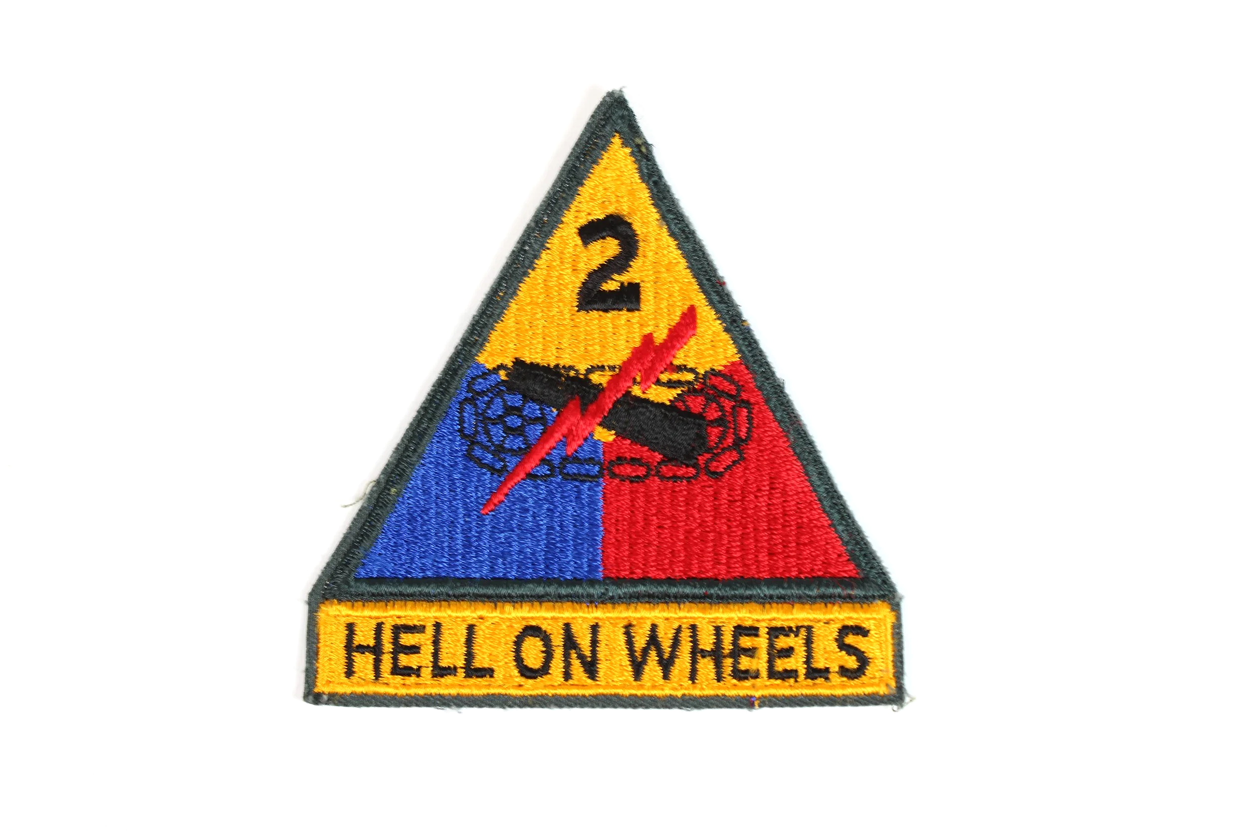 U.S. Army 2nd Armored Division "Hell On Wheels" shoulder patch front