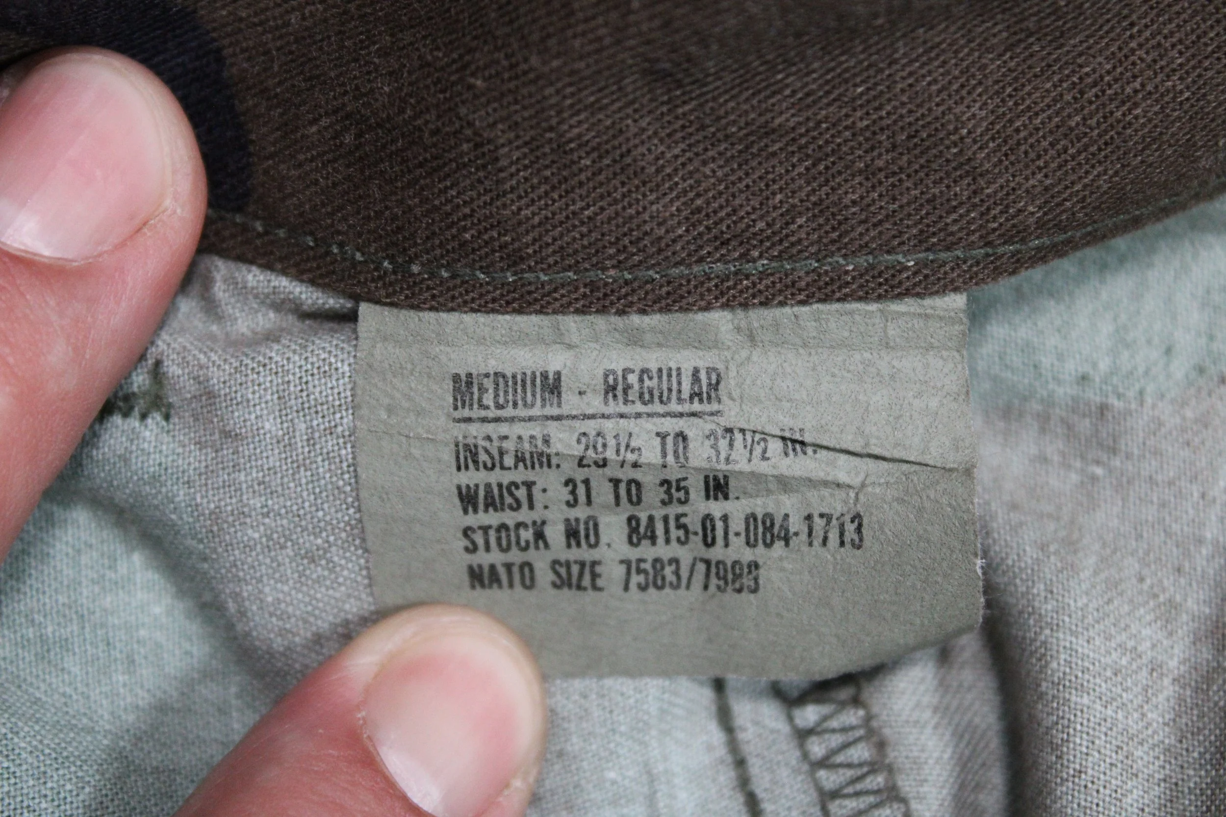 US M81 Woodland Camouflage BDU Cargo Pants Medium Regular 1989