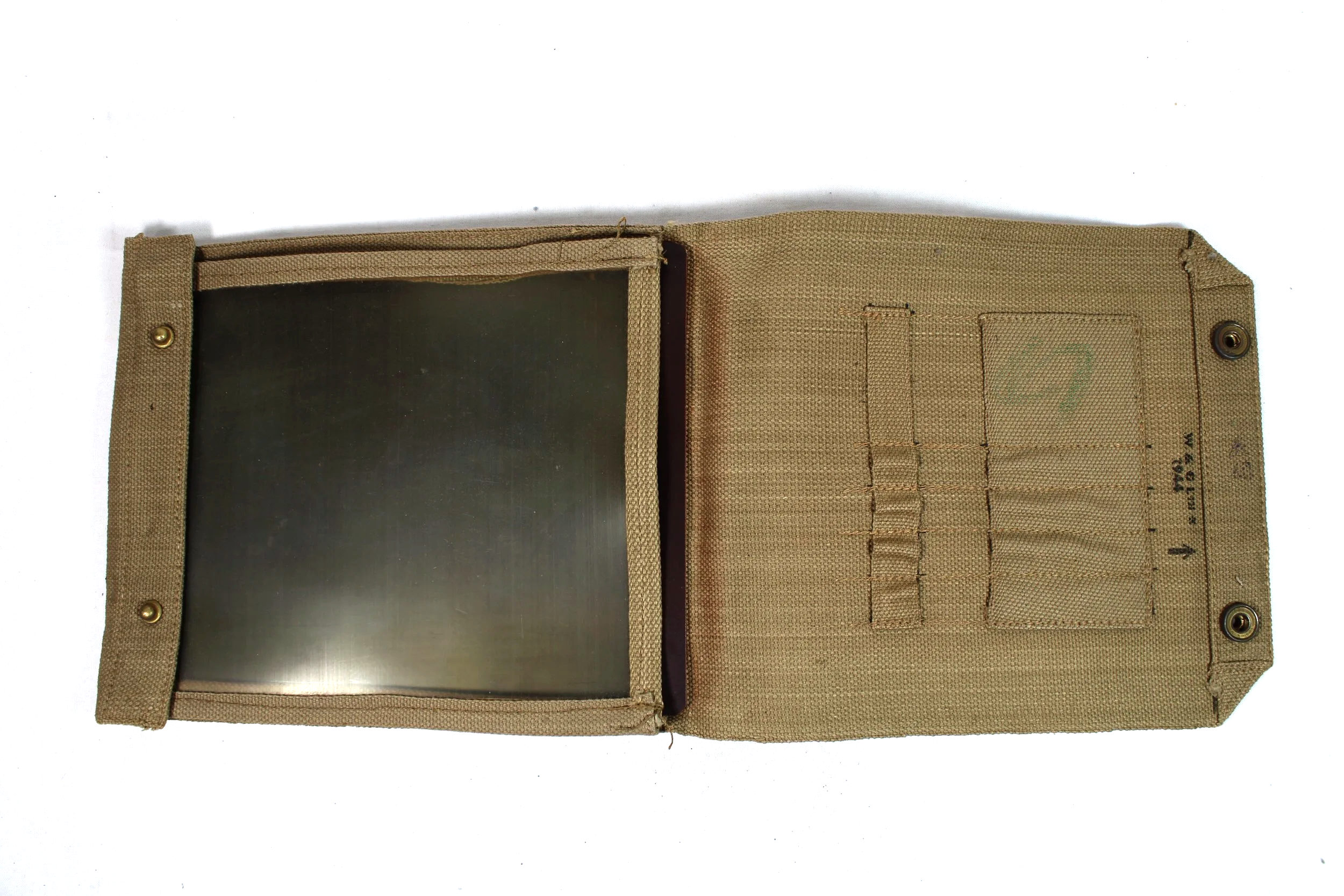 1944 WWII British Army 1937 Pattern Webbing Officers Map Case with Strap