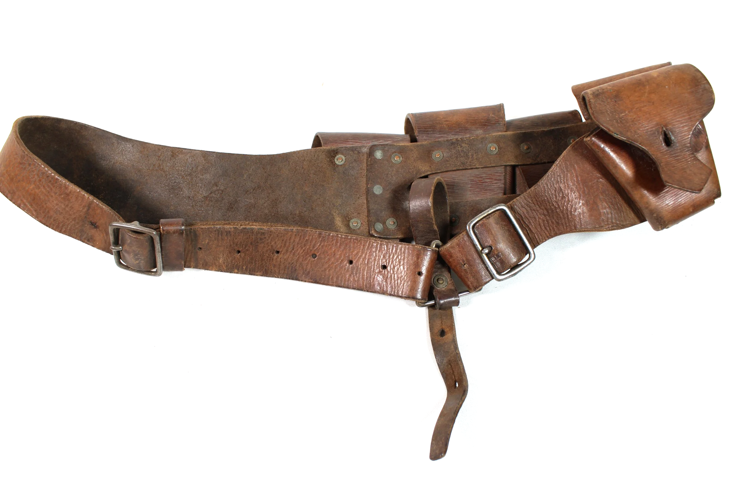 WW1 1903 Pattern British Army 303 Lee Enfield Leather Ammunition Bandolier 1918 Dated