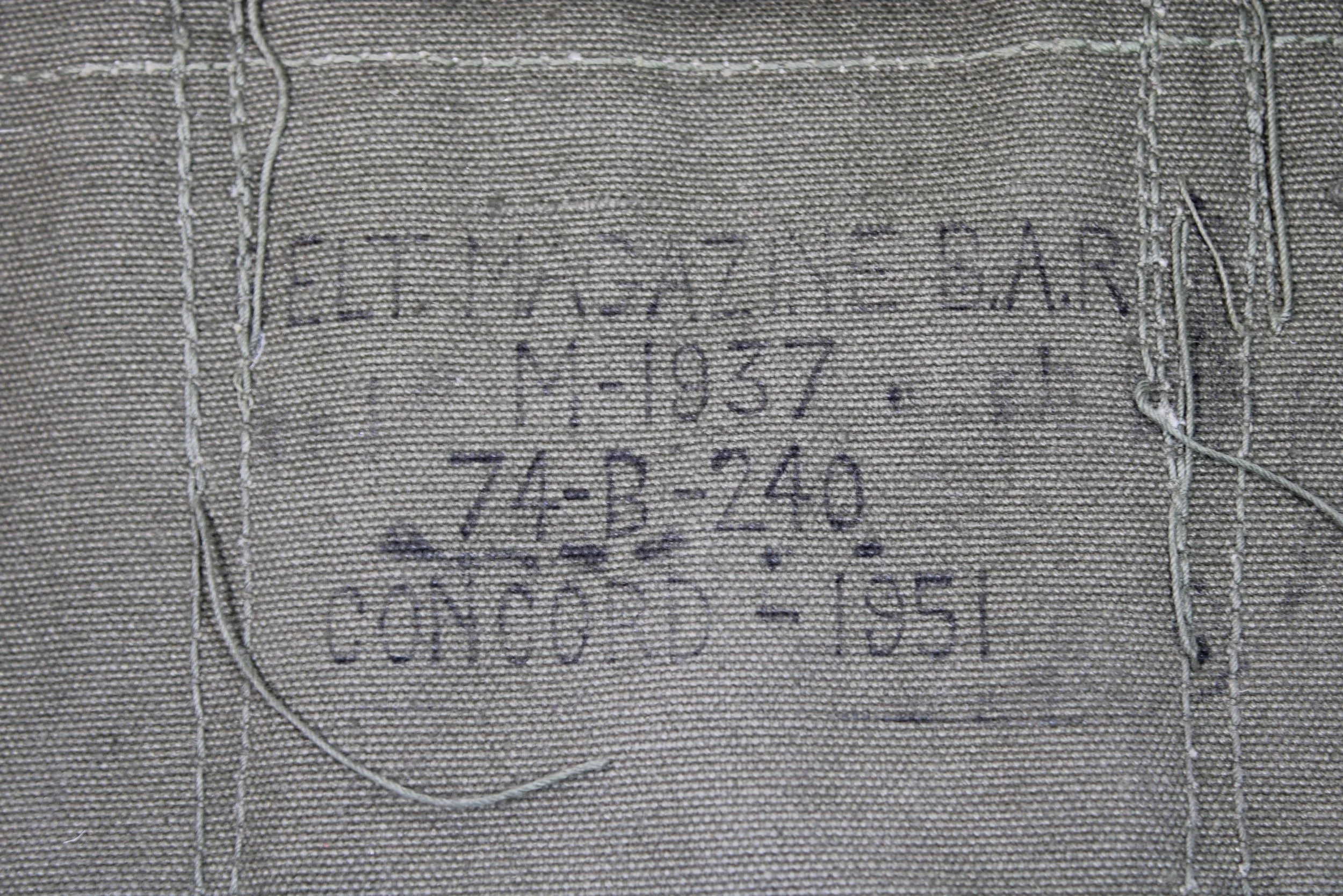 Korean War M1937 BAR Magazine Belt marked Concord 1951