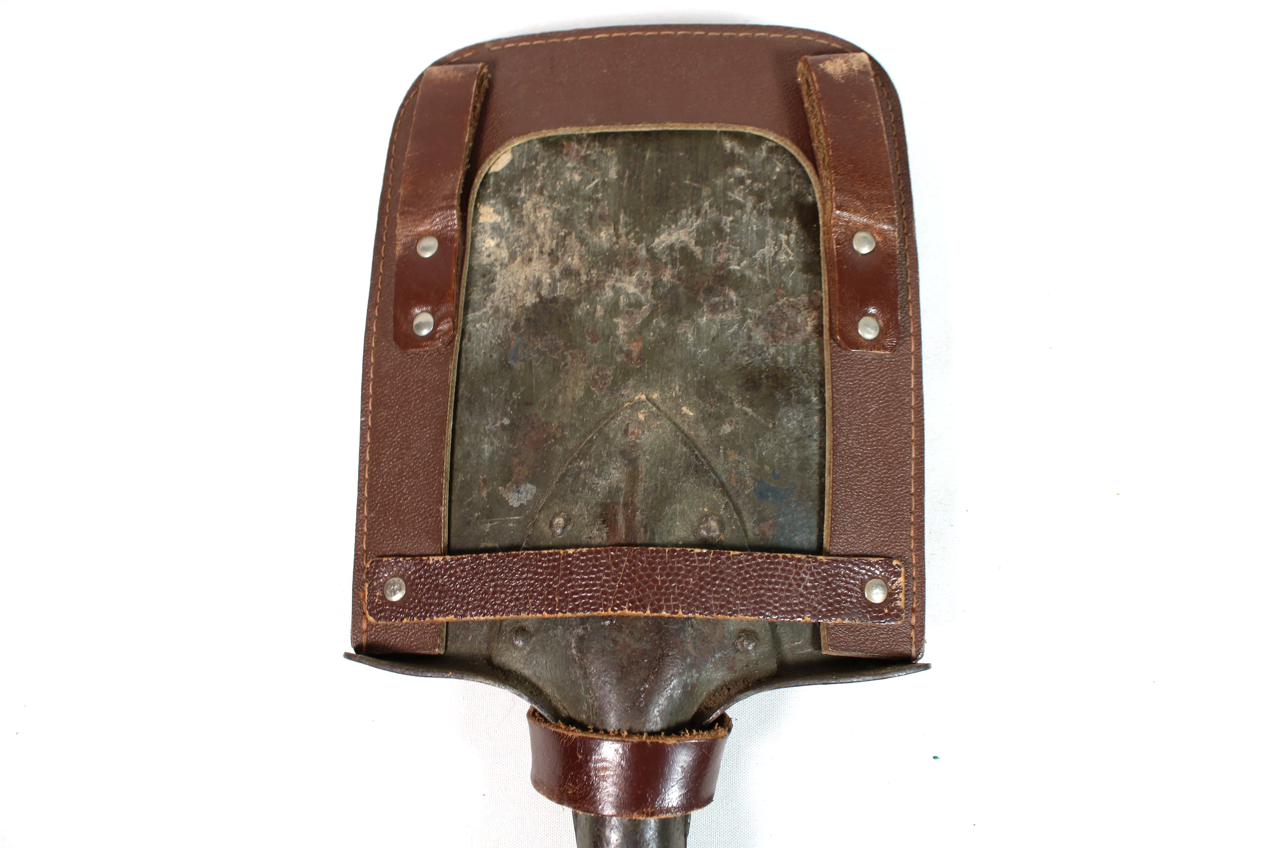 Original WW1 1915 dated Russian E-Tool Shovel and Reproduction WW1 German Carrier