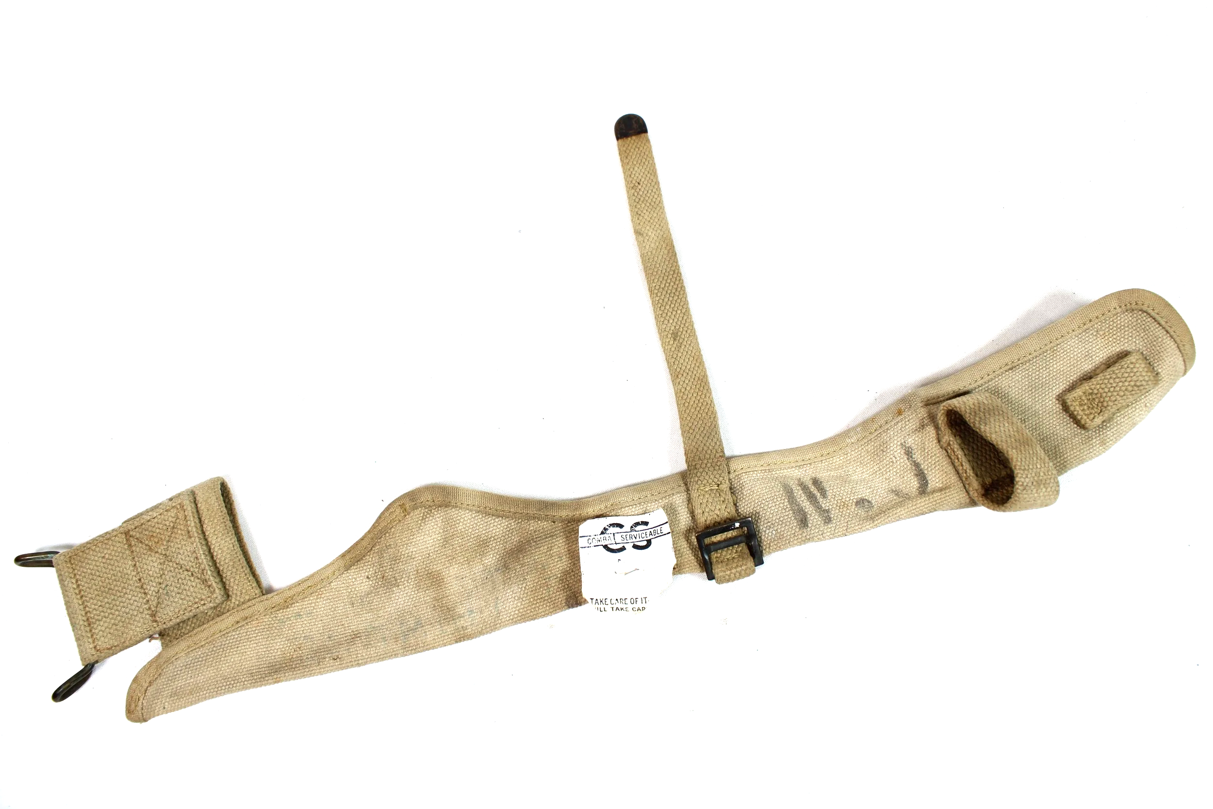 Original US WWII M1910 Pick Axe Mattock Canvas Cover Carrier