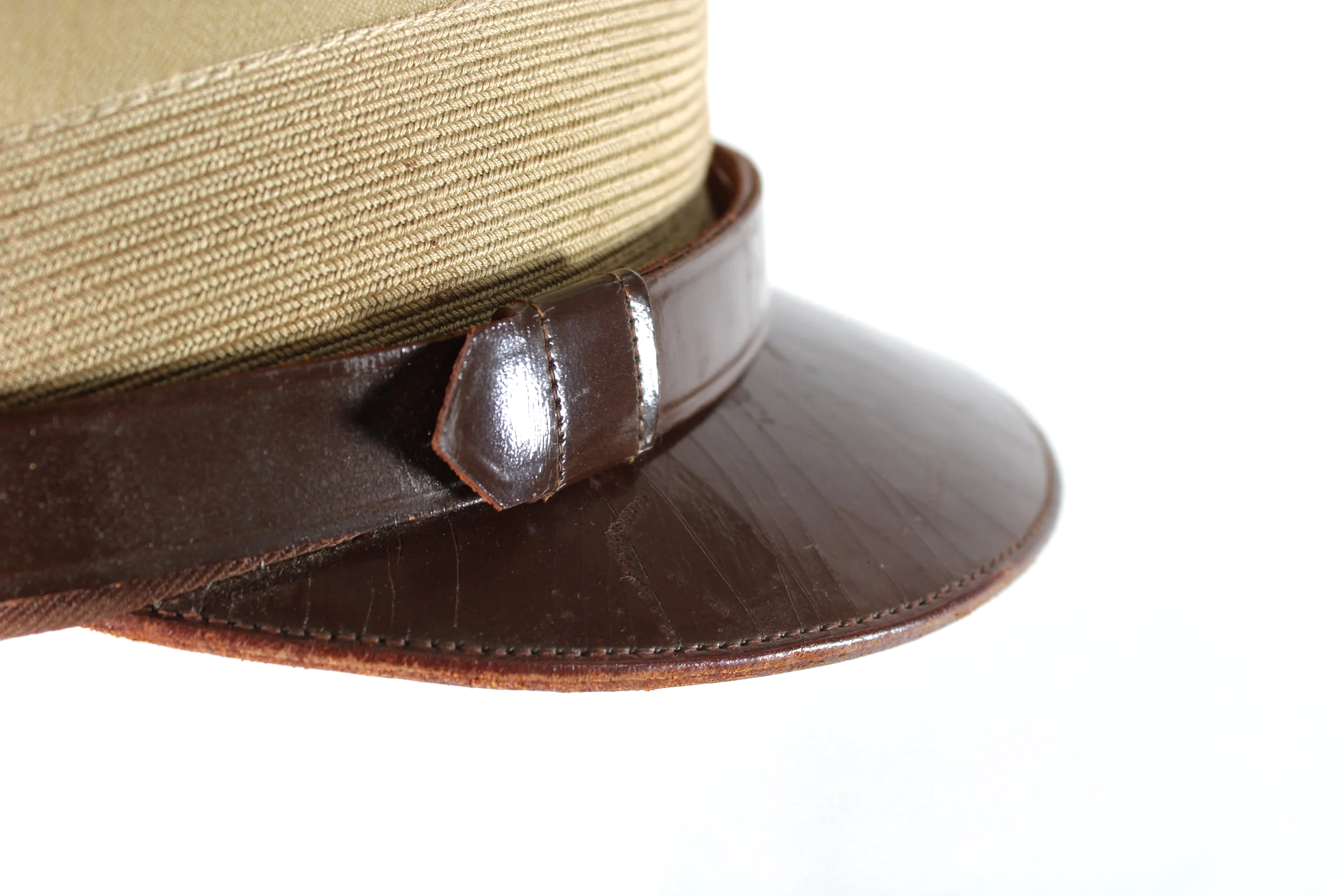 WWII US Enlisted Khaki Visor Cap Large