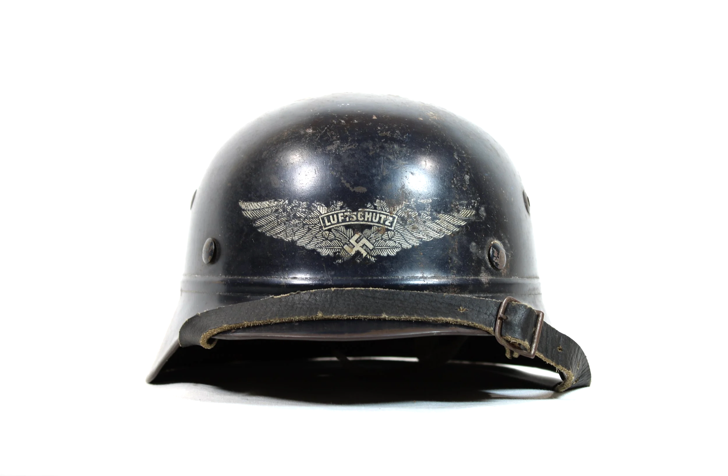 M35 NS62 Beaded Luftschutz Civil Air Defense WW2 German Helmet