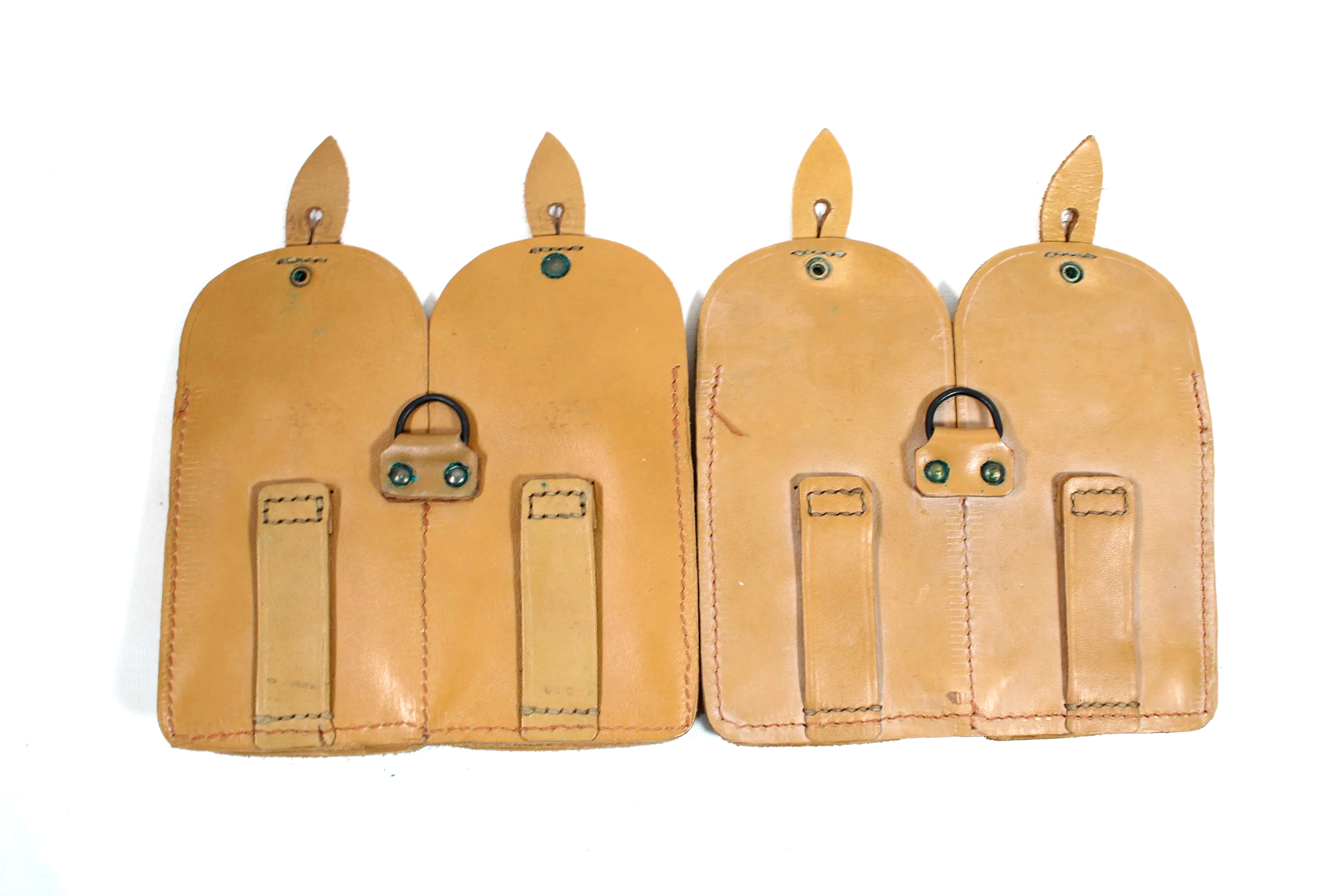 French Military Mas 49/56 Rifle Leather Ammo Magazine Pouches 1962