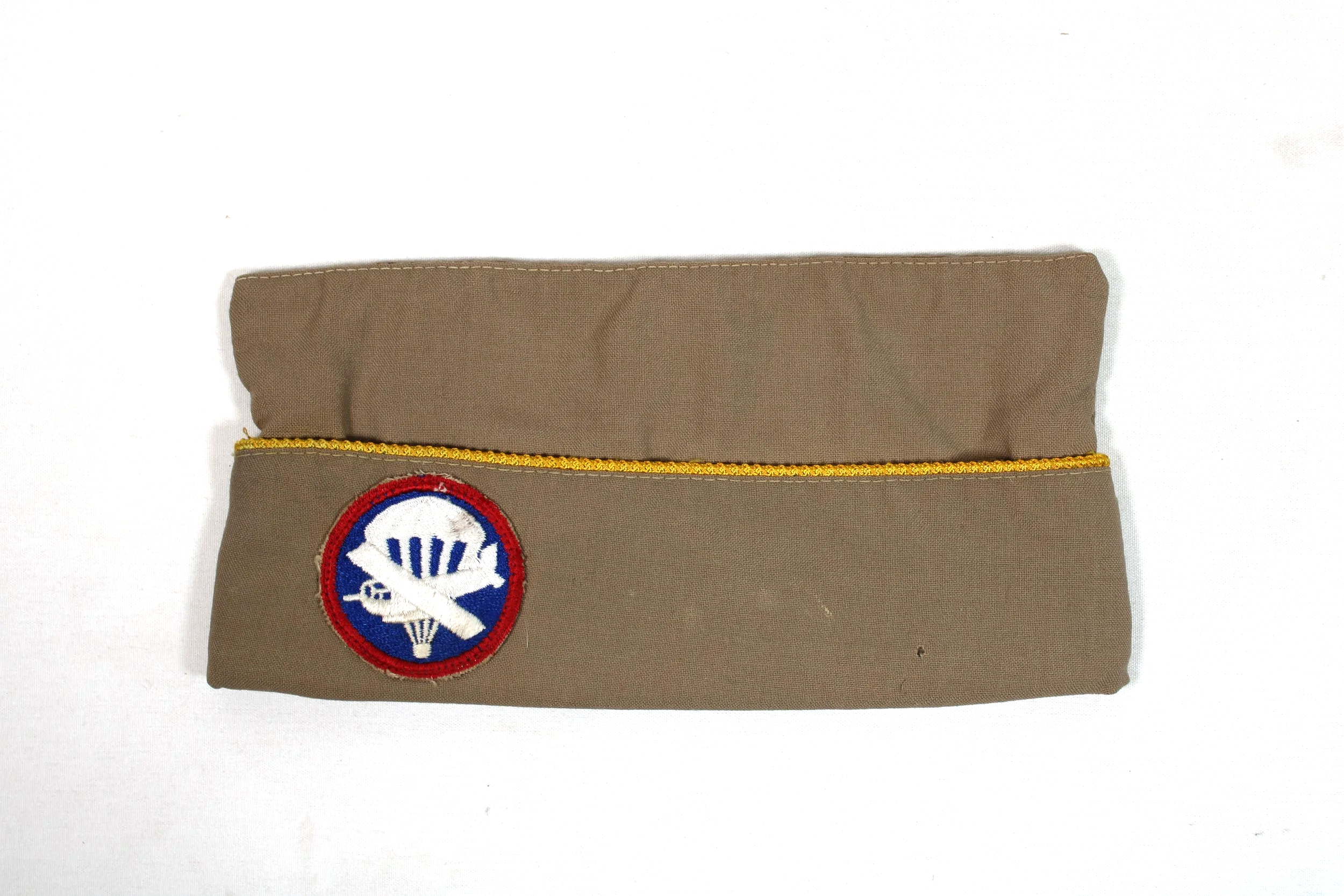 WW2 US Airborne / Paratrooper / Glider Pilot Garrison Summer Cap, Armor Piping