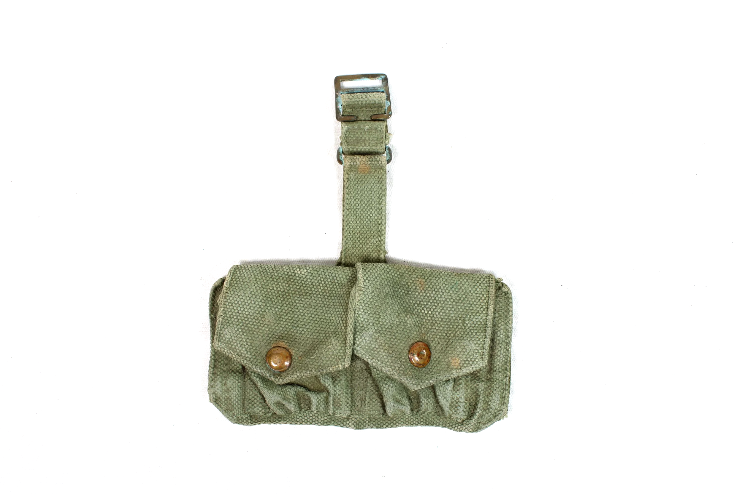 WW2 Original British P-37 Tan Web .455 Double Ammunition Pouch