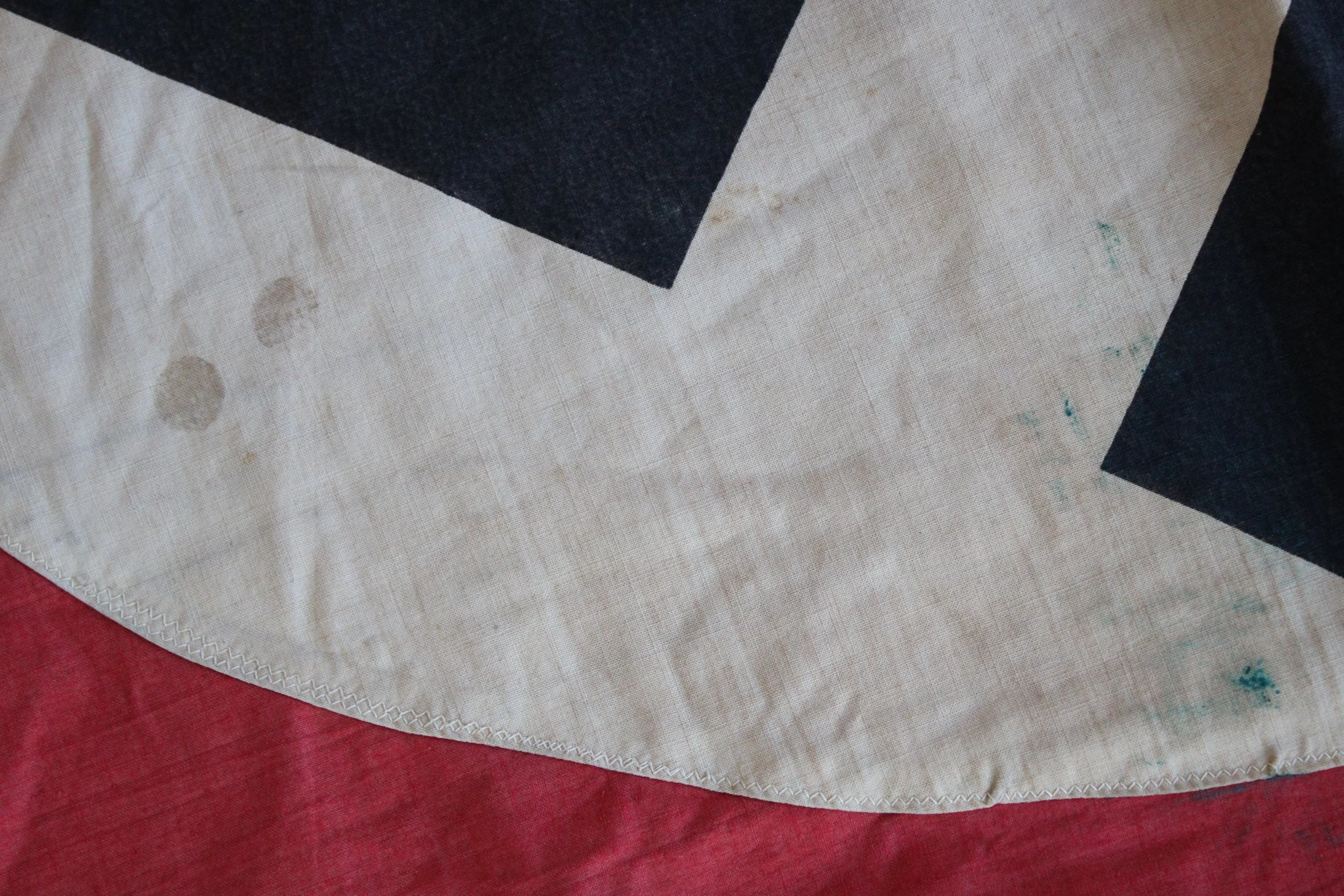 Third Reich WW2 German Original Large "Cut Down" NSDAP Swastika Flag
