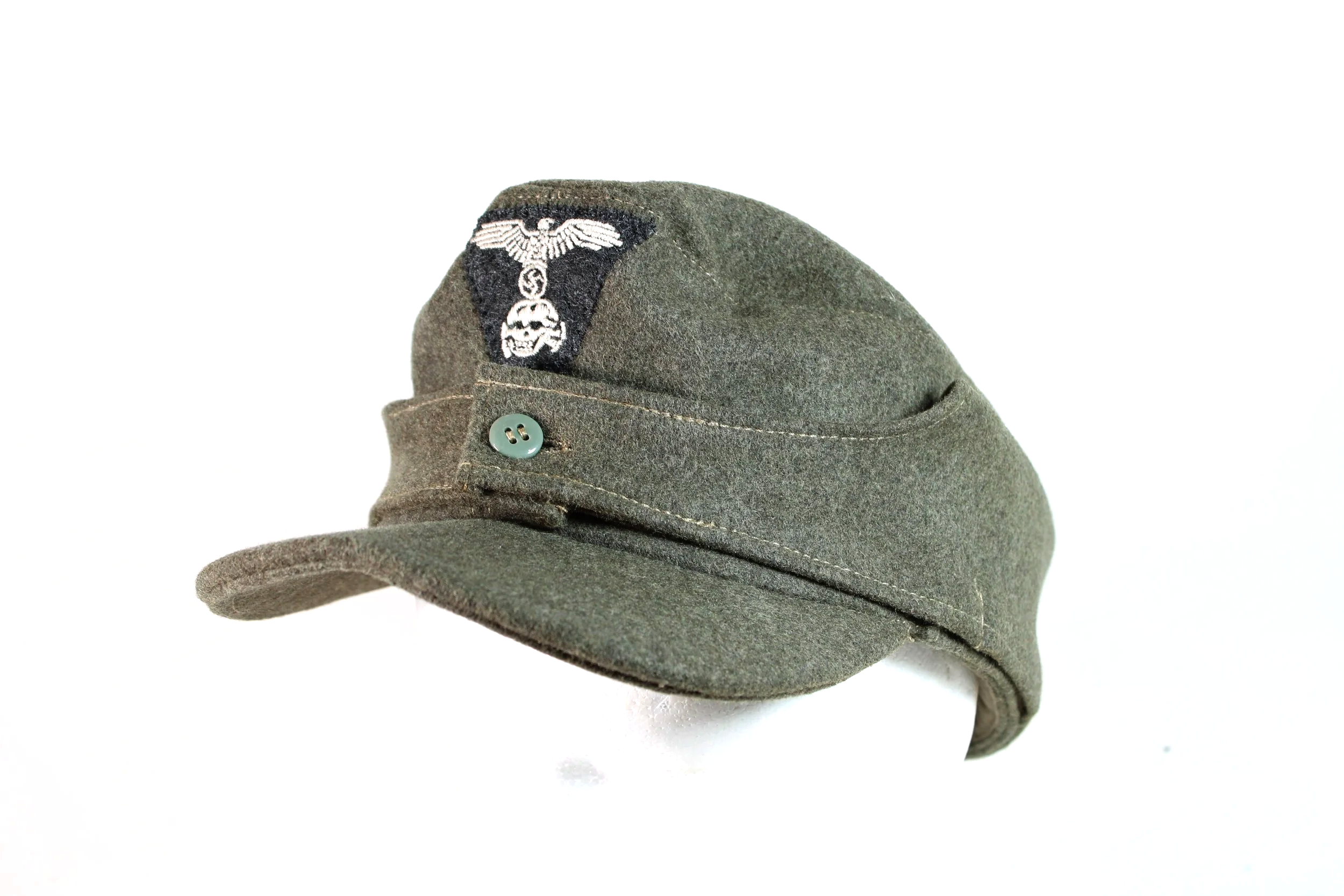 Late War One Button Waffen SS M43 Field Cap Reproduction Size 59