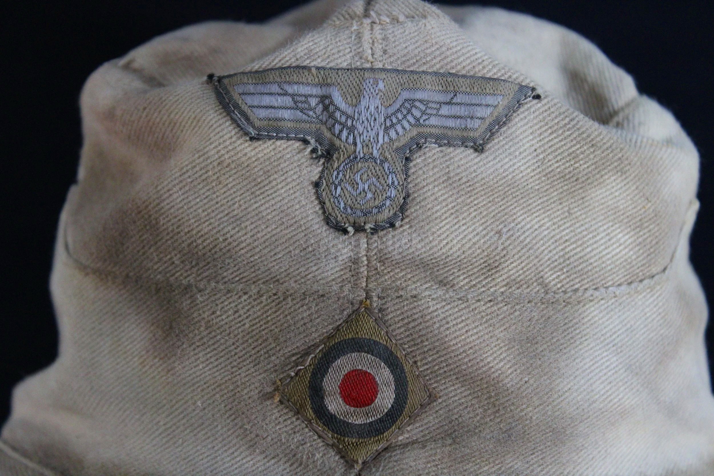 WW2 German Reproduction M41 tropical field cap (Tropenfelddienstmütze) Afrika Korps (Deutsches Afrikakorps)