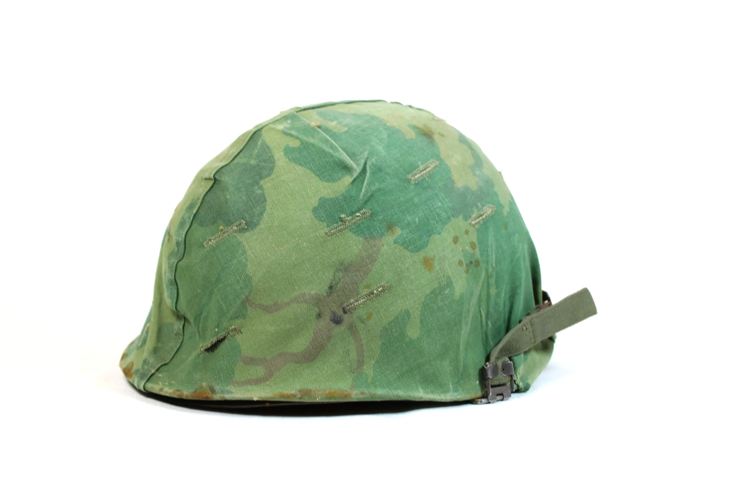 Early Vietnam War M1 Helmet set W/Deep early Mitchel Cover and Korean War Era Liner W/Decals