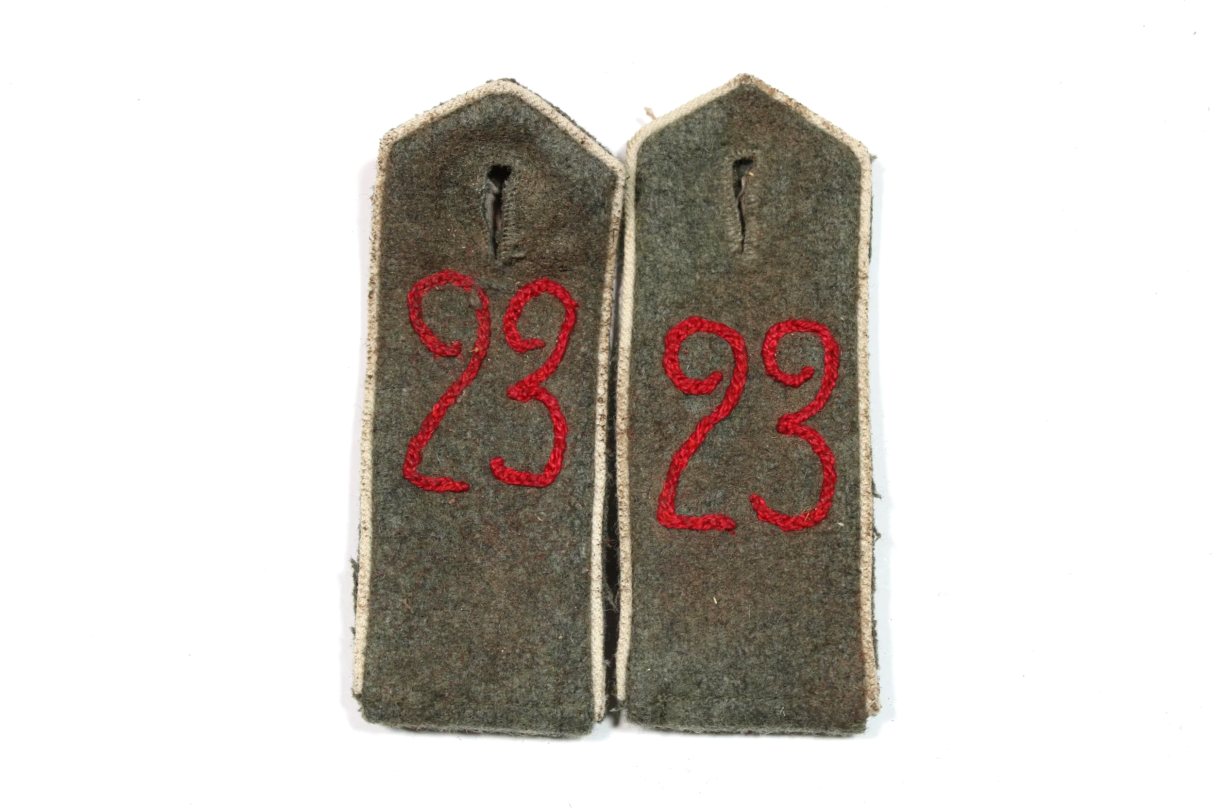 WW1 Imperial German M1915 25th Infantry Reproduction feldgrau wool shoulder boards