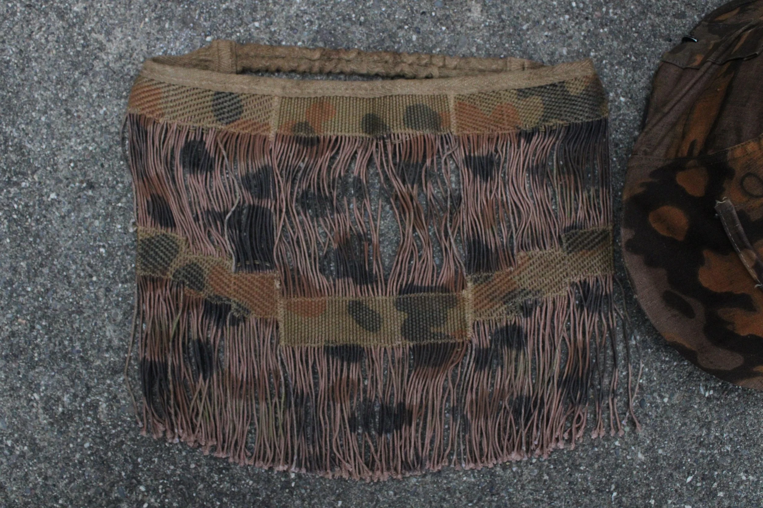 (Improved) Waffen SS Camouflage Sniper / MG Face Veil M42 Type 2 Reproduction WW2 German