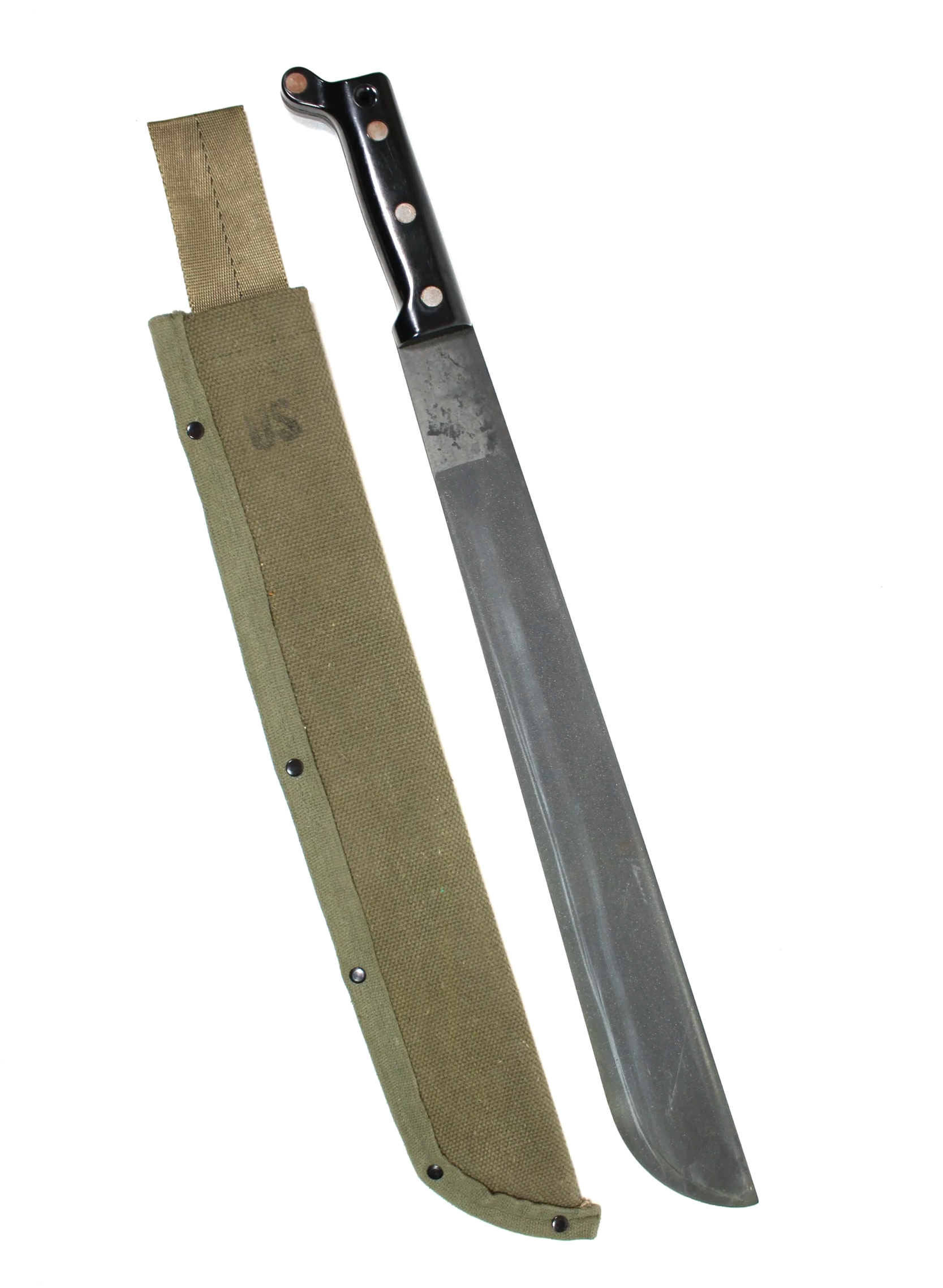 Reproduction WW2 1943 Machete and Sheath Ontario Knife Co. for Shreck Wholesale Industries (SWI)