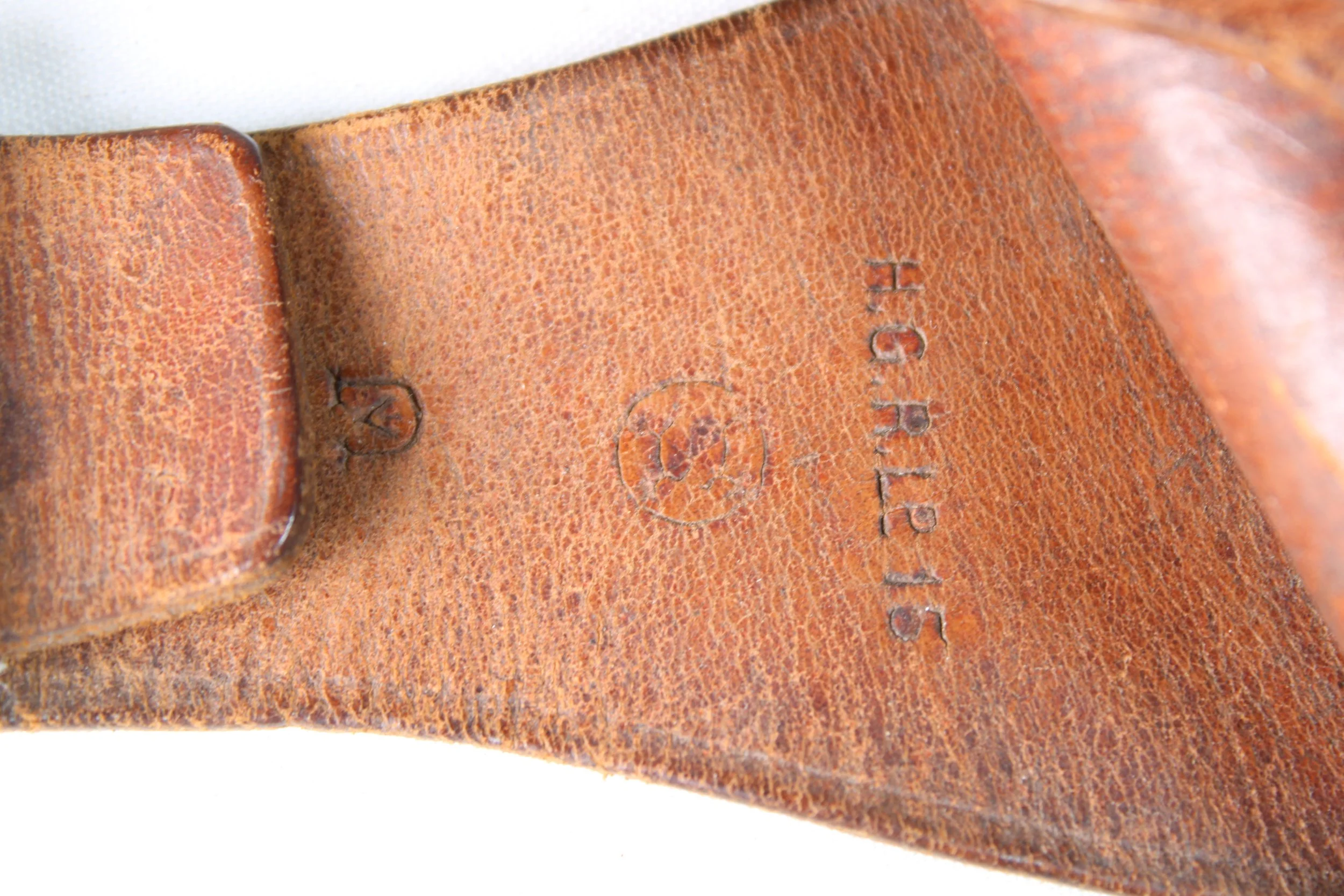 WW1 (Named) 1903 Pattern British Army 303 Lee Enfield Leather Ammunition Bandolier 1915 Dated